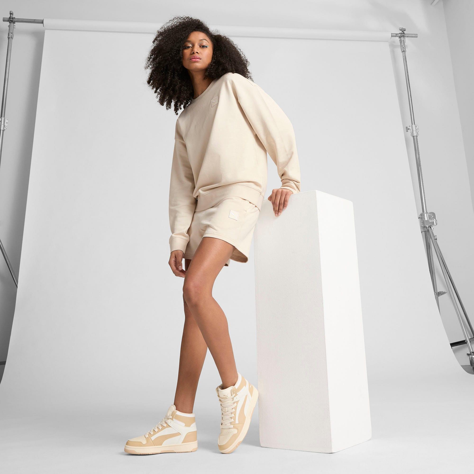 PUMA Essentials Elevated Women's Comfort Crew Sweatshirt Product Image