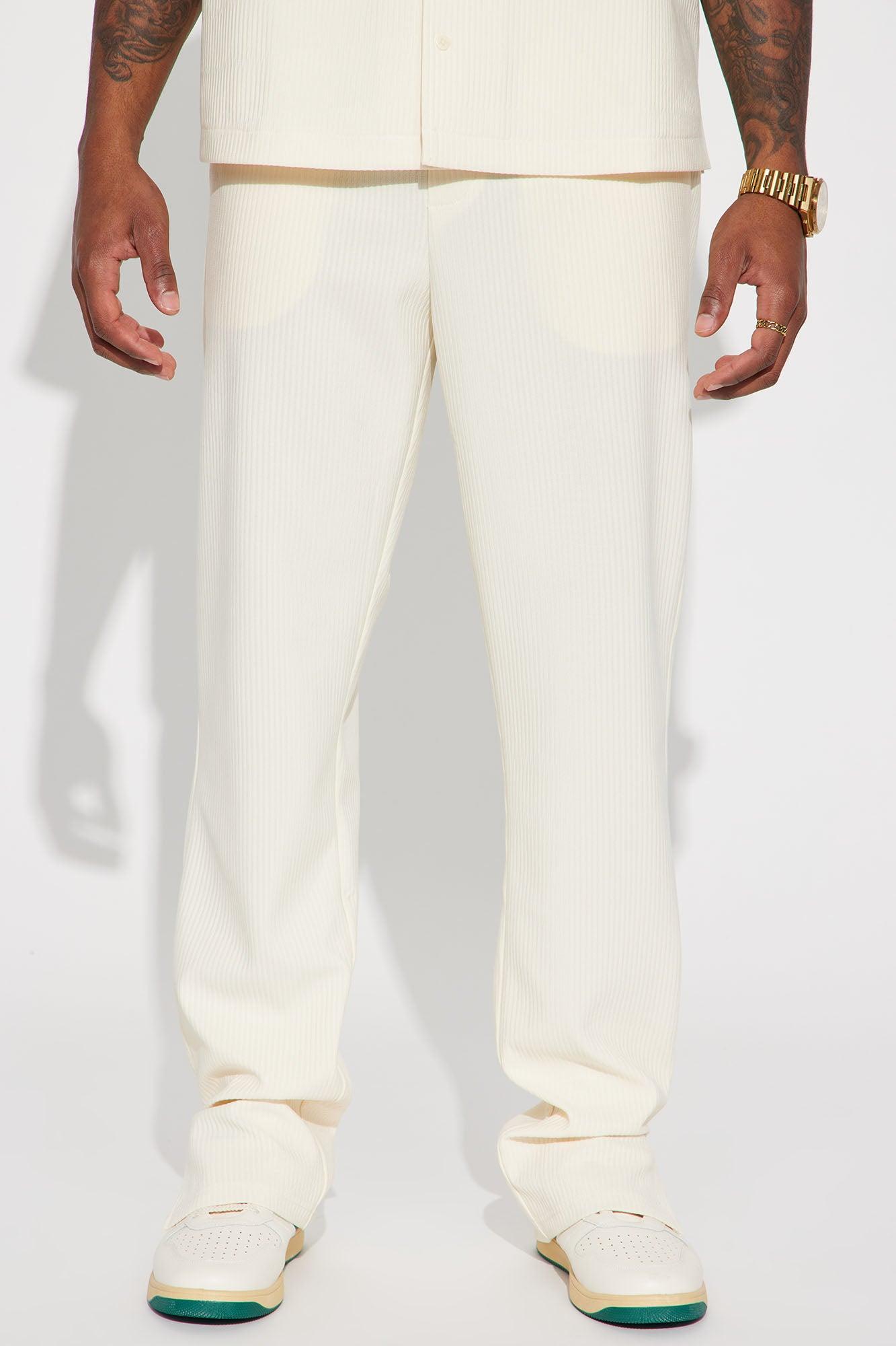 Show Up Slim Slit Pants - Off White Product Image