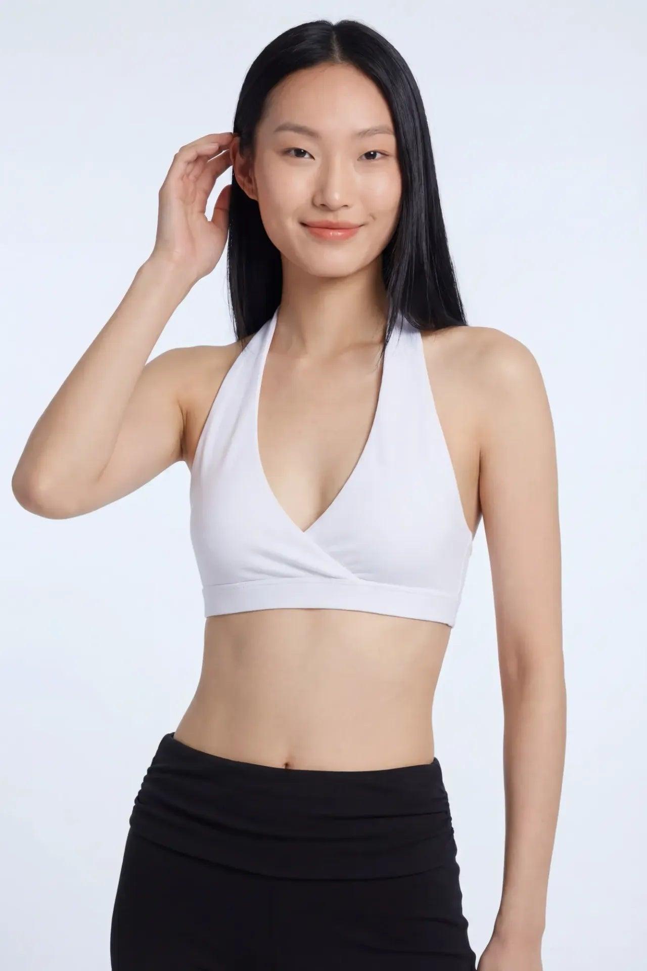 Active High Density Surplice Halter Bra Female Product Image