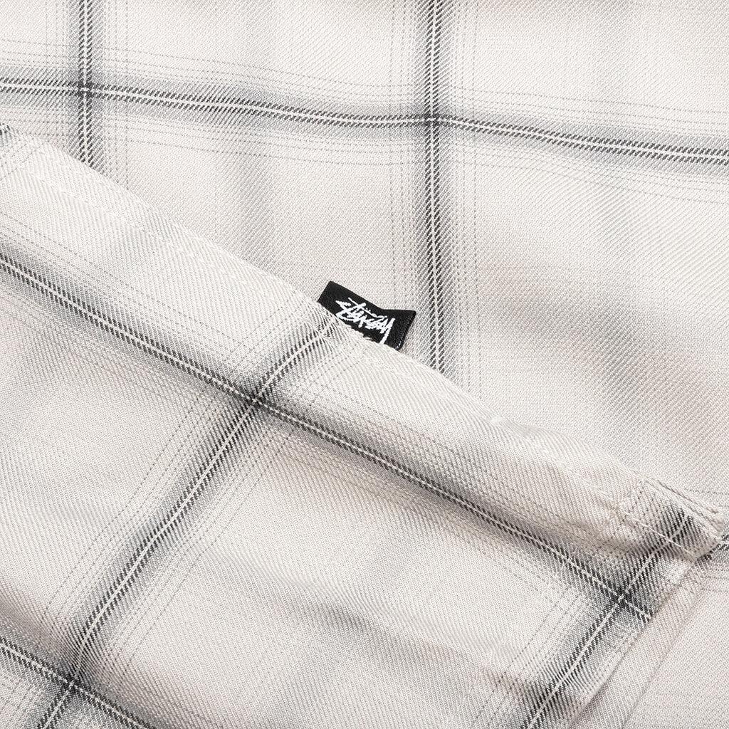 Shadow Plaid Rayon Shirt - Natural Male Product Image