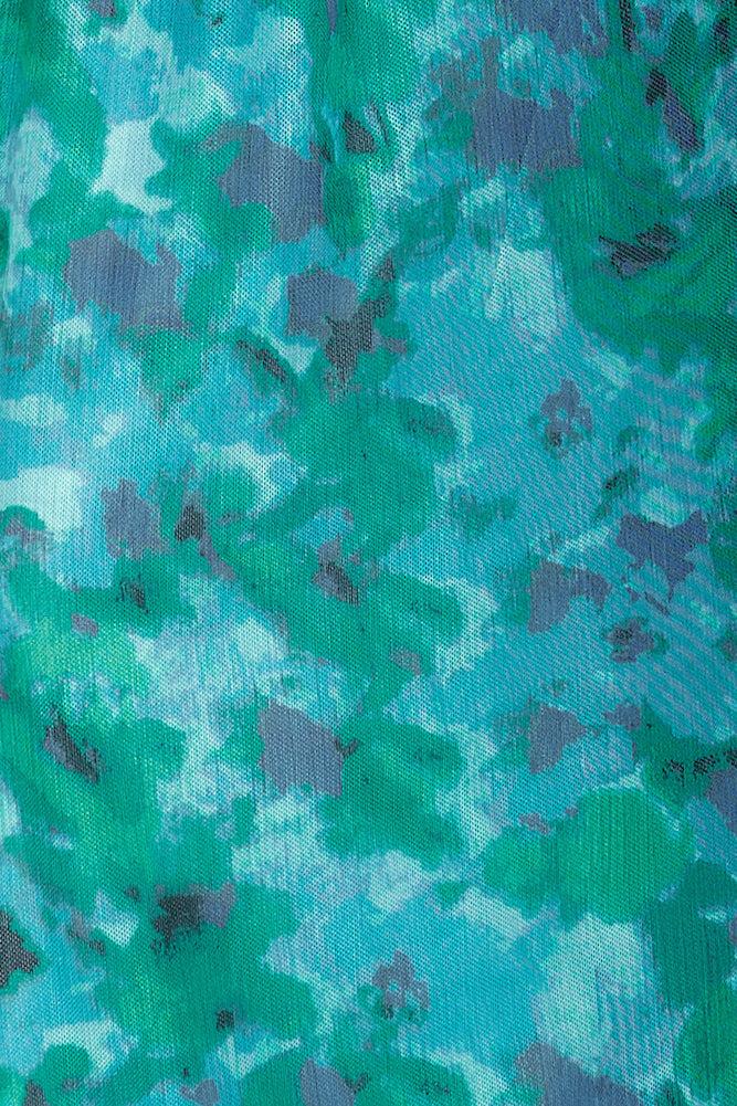 Tropical Rainforest Mesh Wide Leg Pants Green Product Image