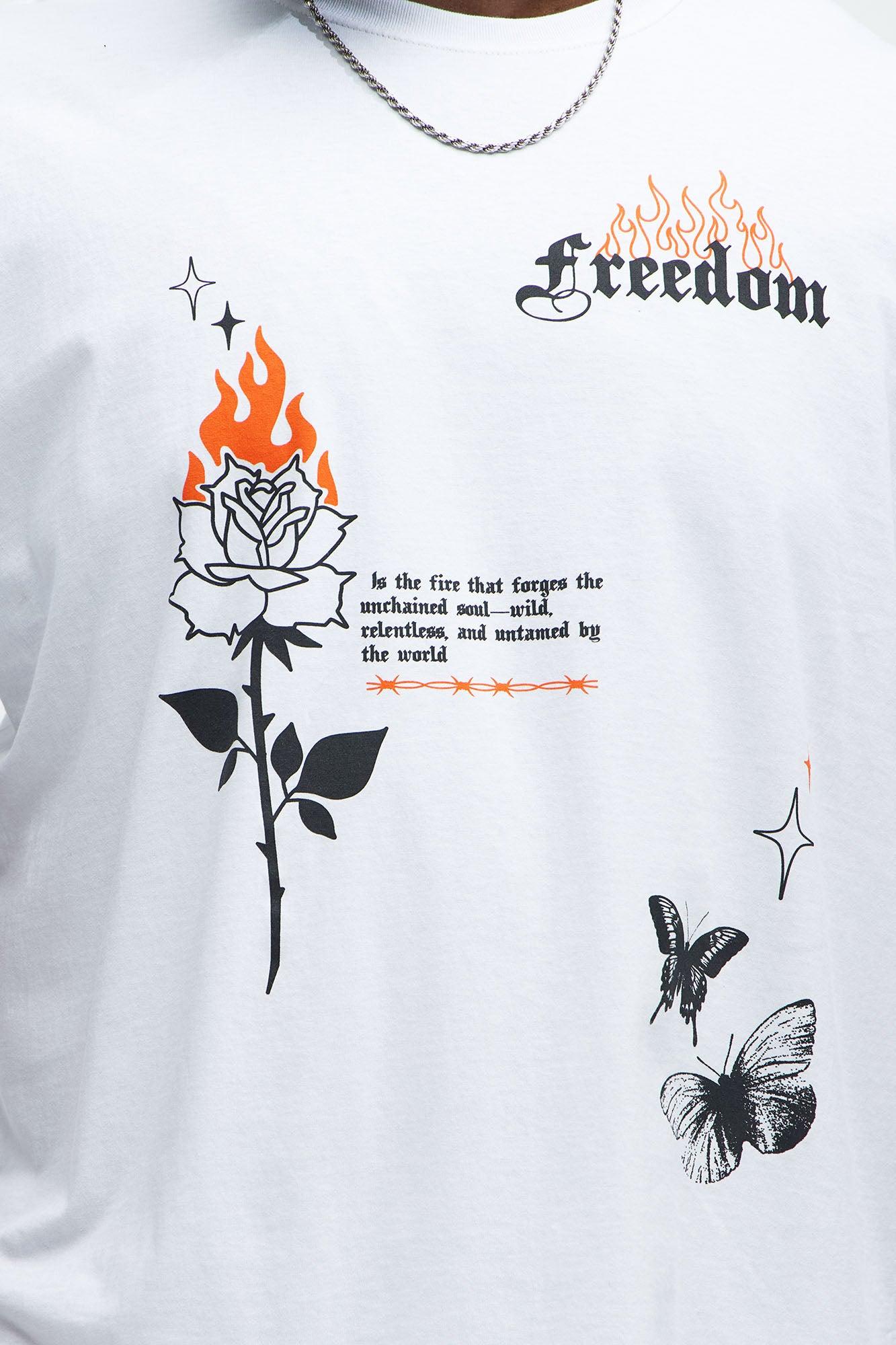 Freedom In Wondering Short Sleeve Tee - White Product Image