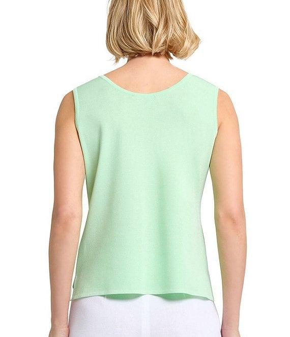 MISOOK Knit Double Scoop Neck Sleeveless Tank Product Image