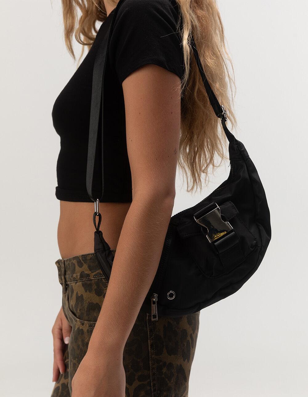 Nylon Shoulder Bag - BLACK Product Image