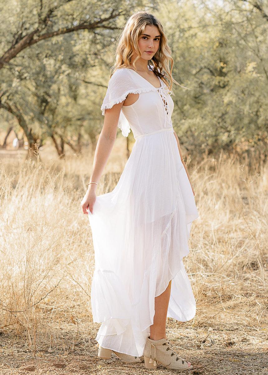 Irina Maxi Dress in White Female Product Image