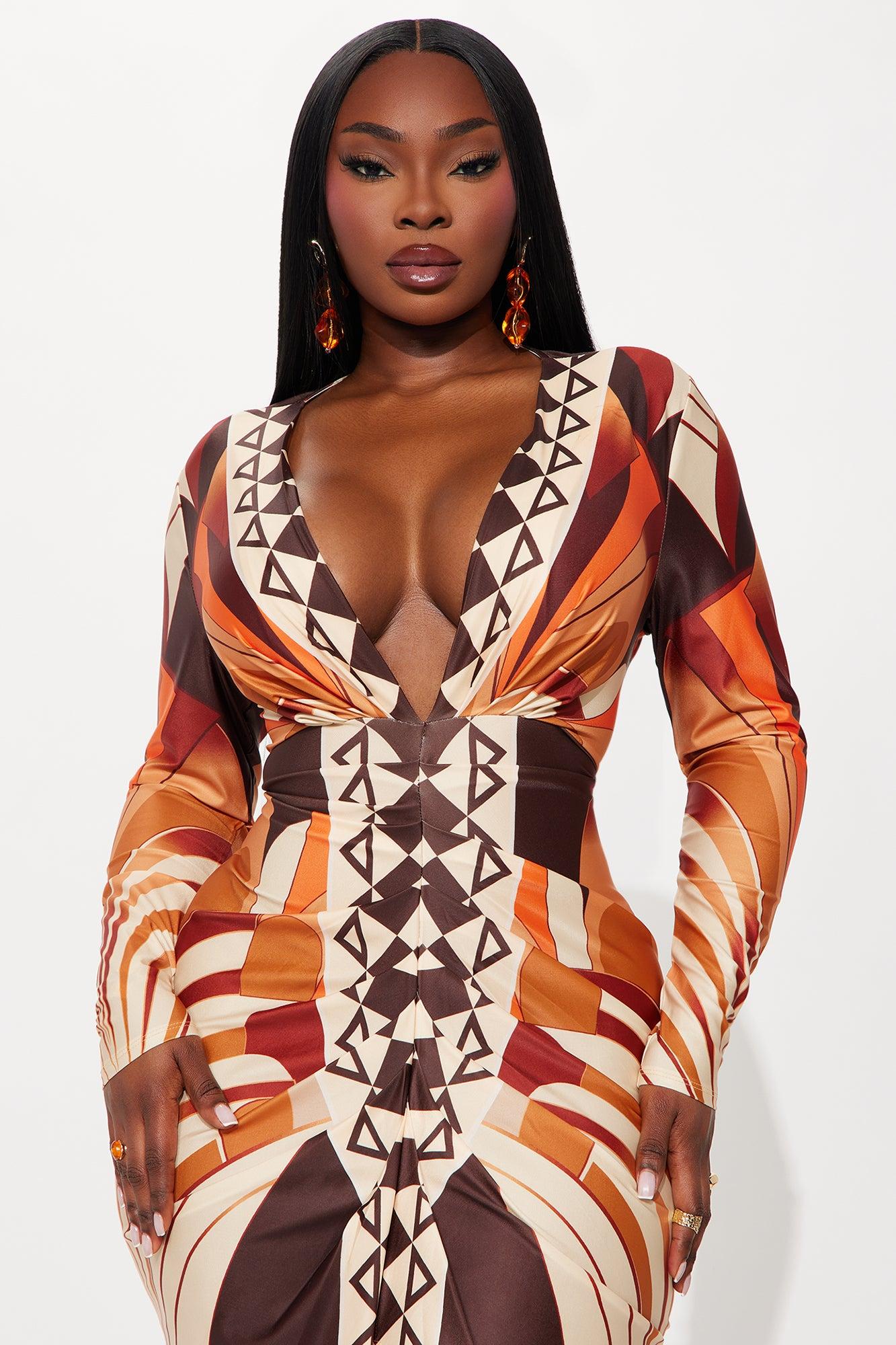 Camilla Maxi Dress - Brown/combo Female Product Image