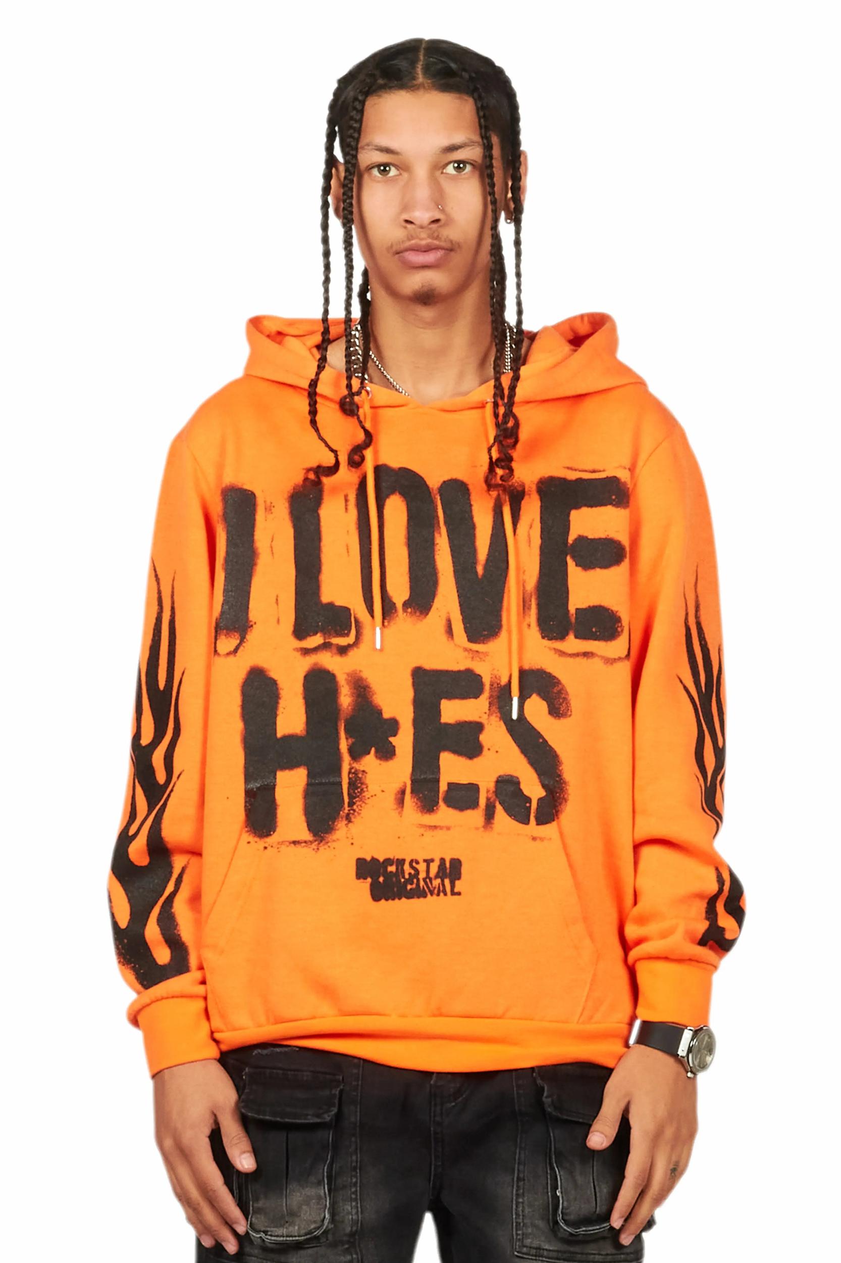Banyan Orange Graphic Hoodie Male Product Image