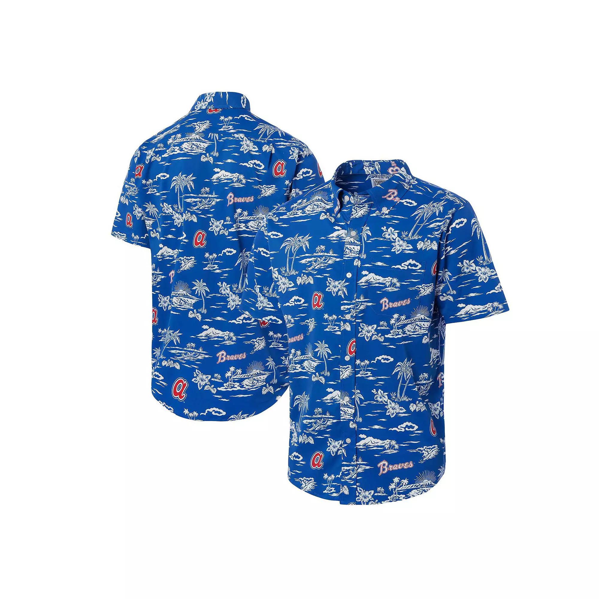 Men's Reyn Spooner Royal Atlanta Braves Cooperstown Collection Kekai Button-Down Shirt,  Product Image