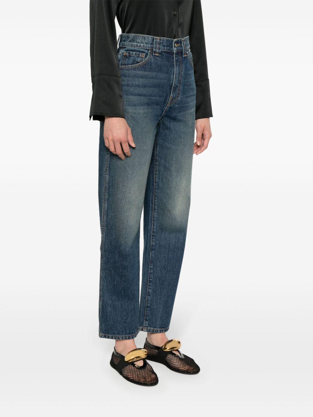 high-waisted straight-leg jeans Product Image
