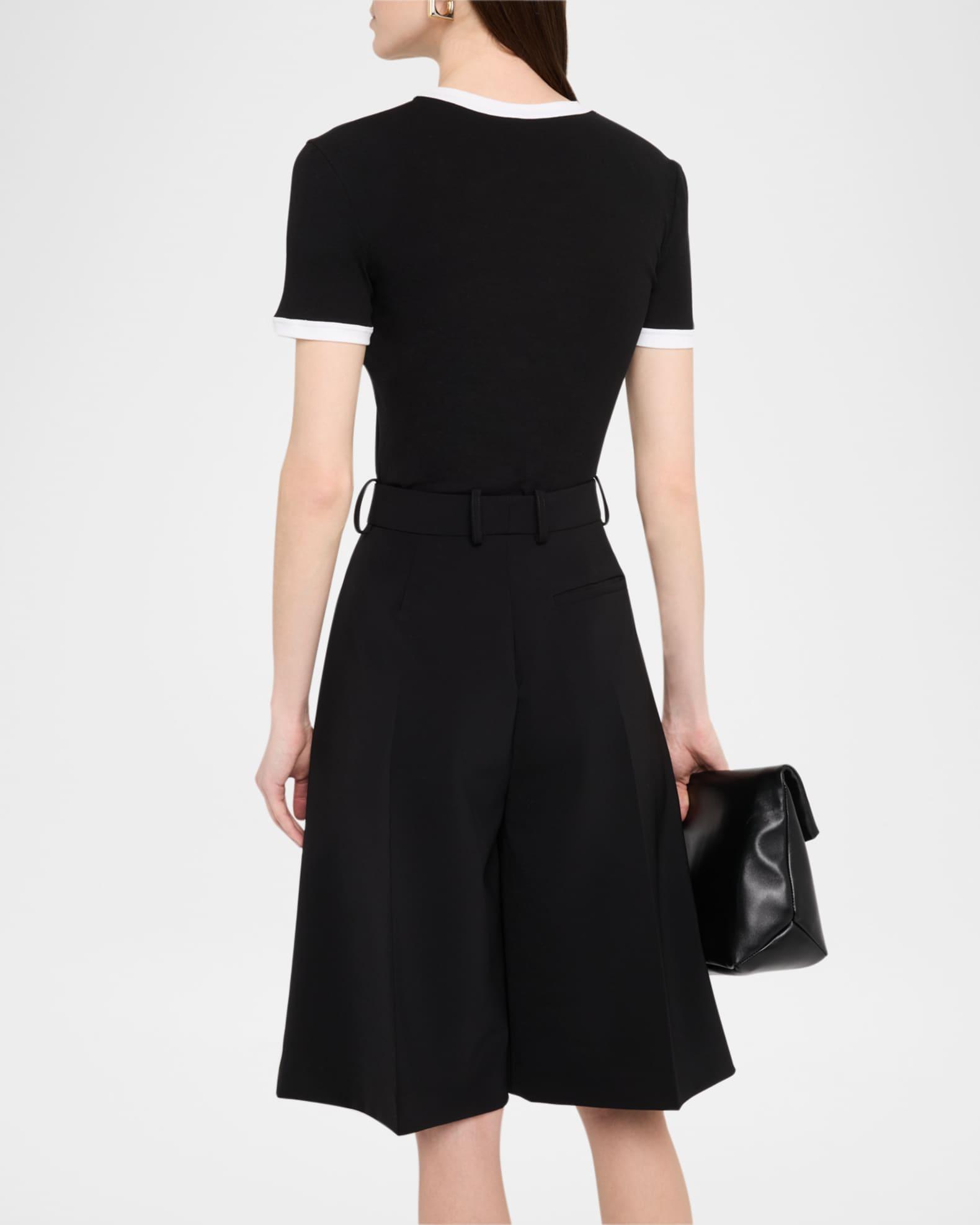 Contrast-Trim Short-Sleeve Slim T-Shirt Product Image