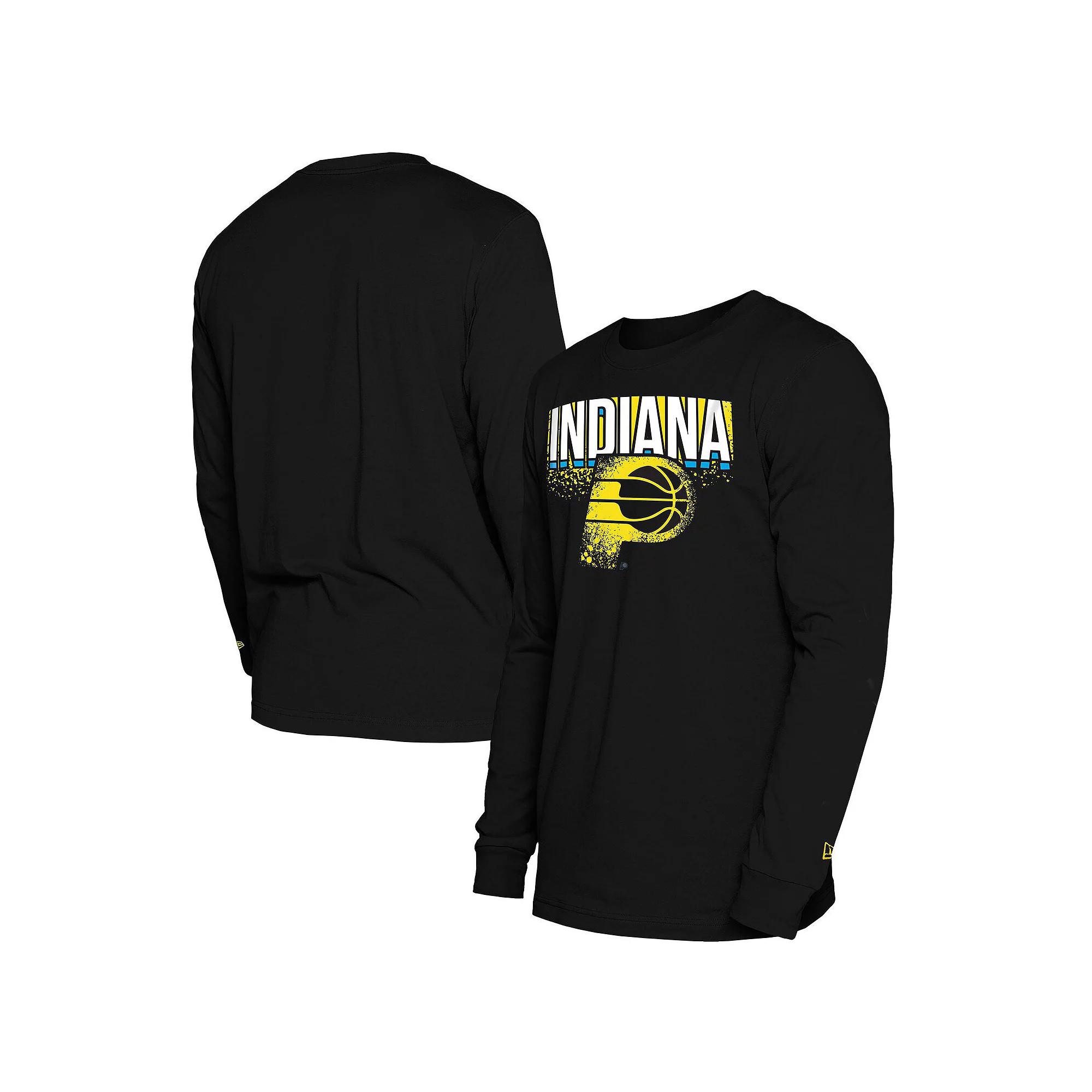 Men's New Era Black Indiana Pacers 2024/25 City Edition Long Sleeve T-Shirt,  Product Image