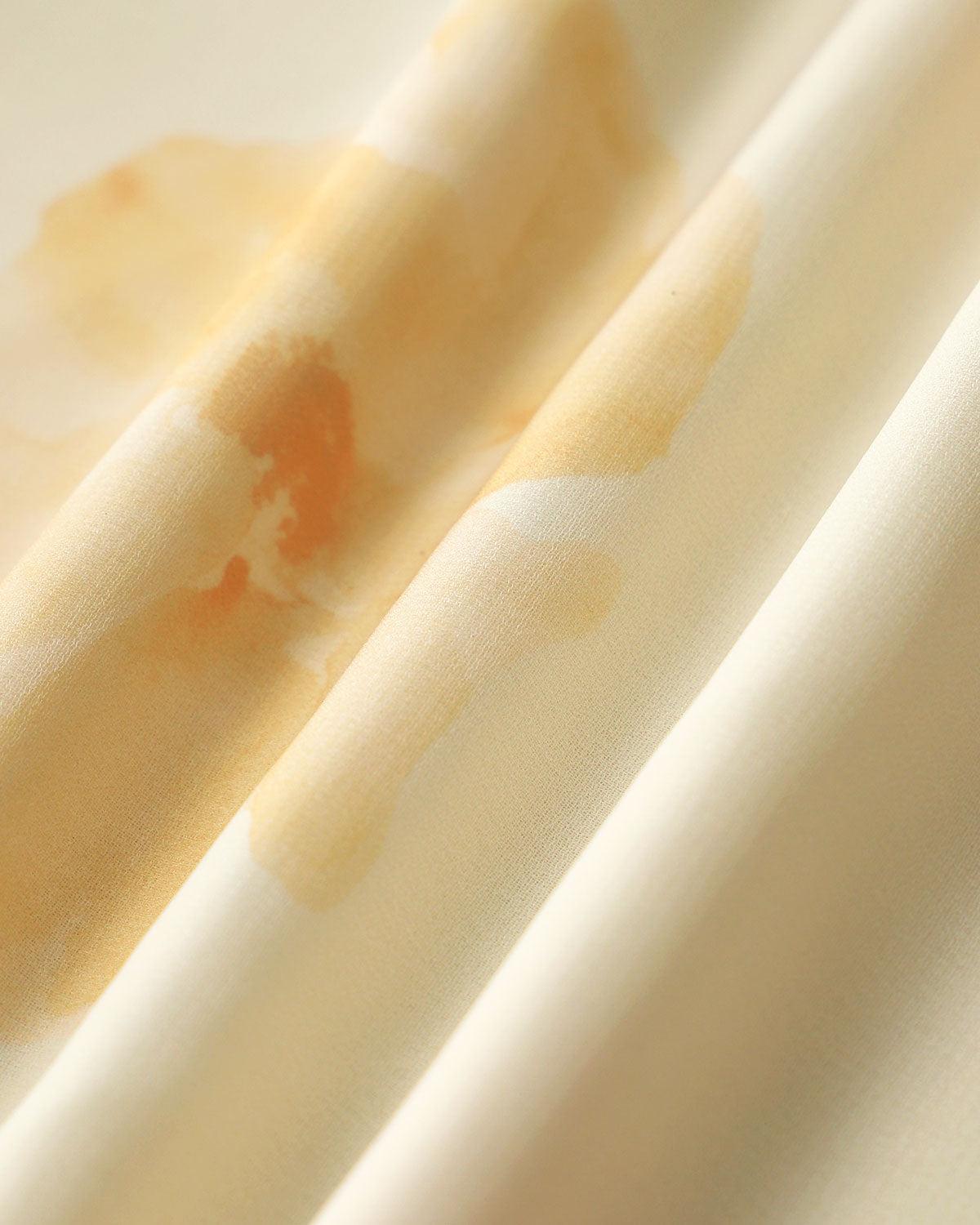 Yellow Floral Ruffle Mermaid Maxi Dress Product Image