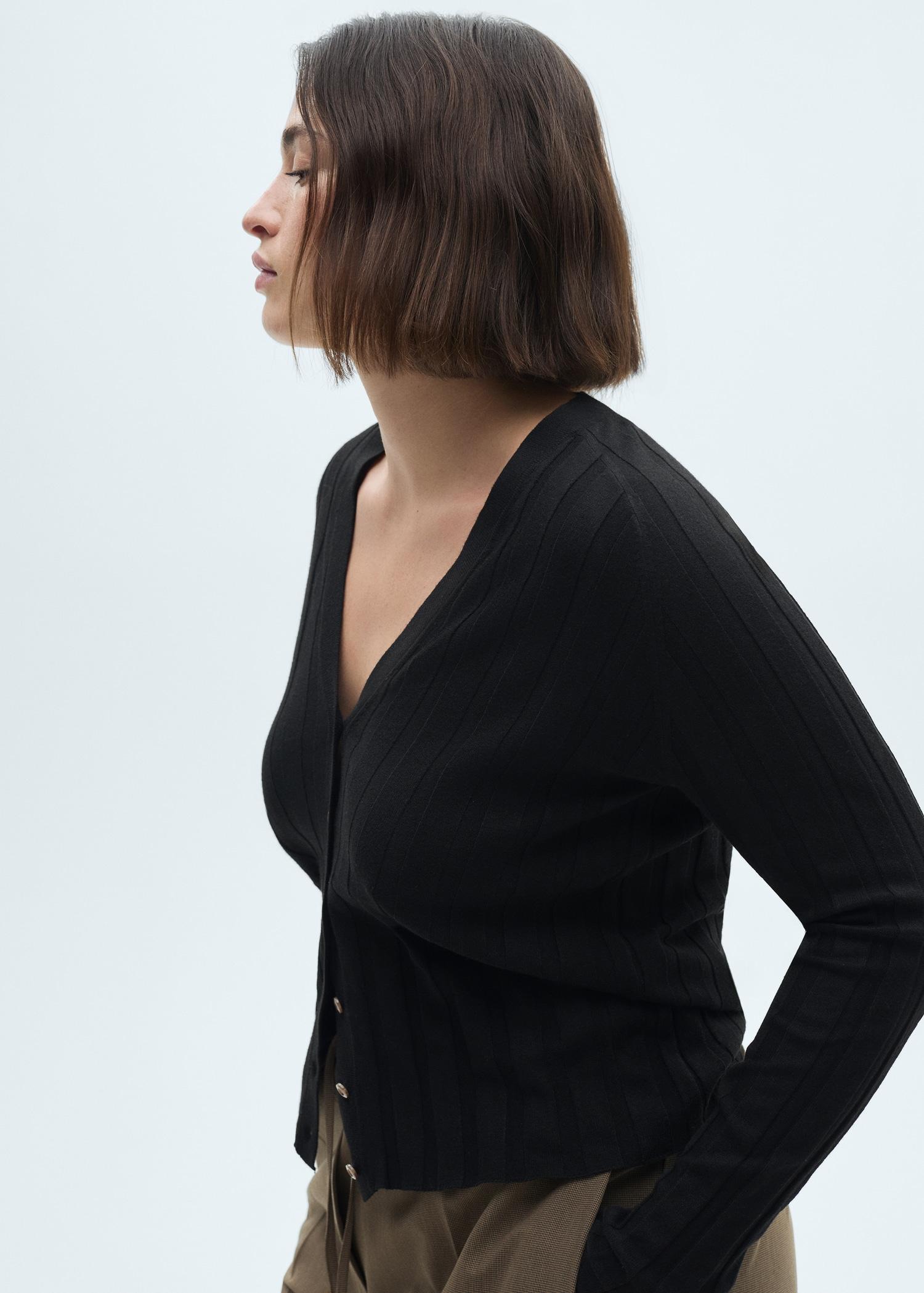 Button knit cardigan - Women | MANGO USA Product Image