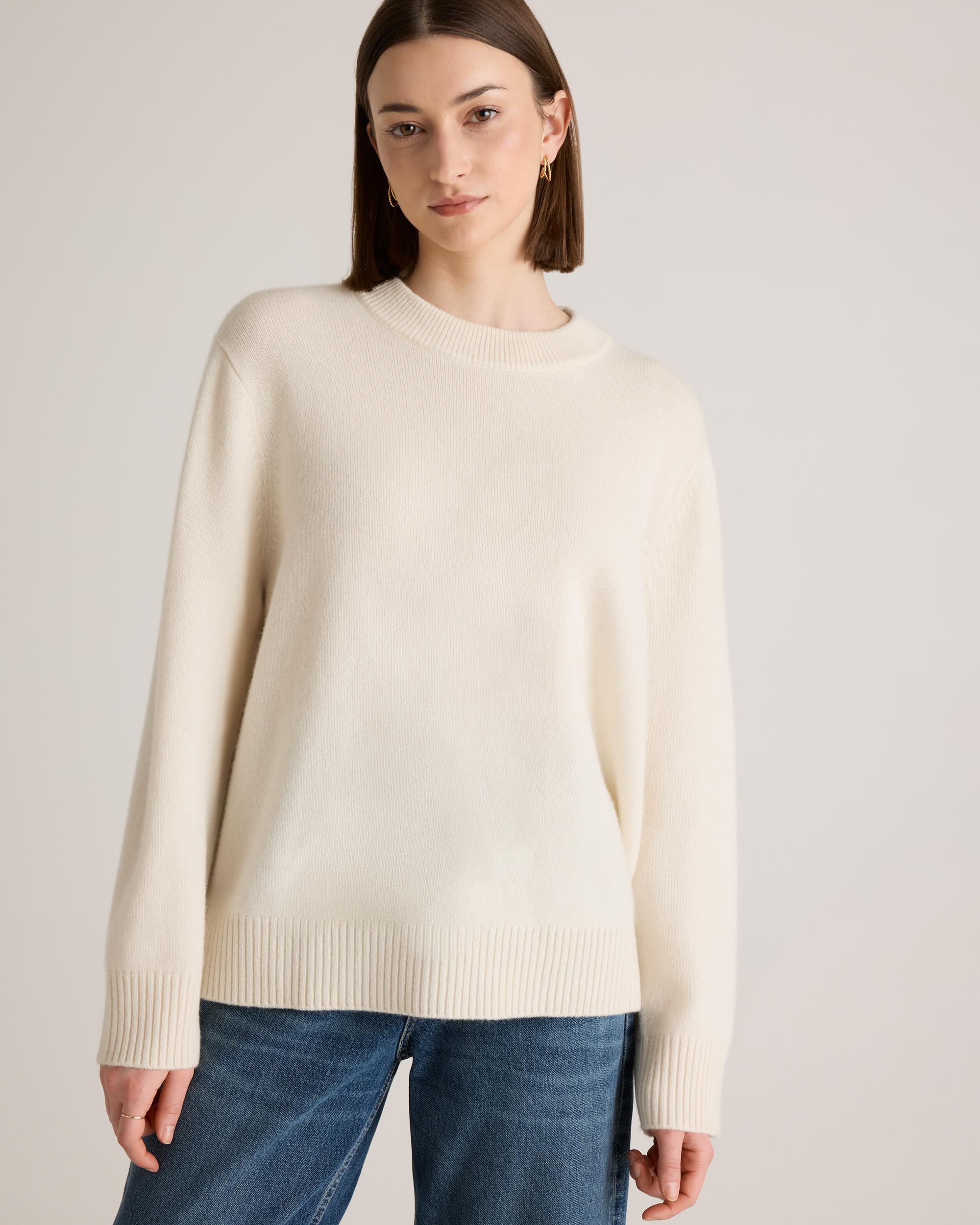 Quince | Women's Mongolian Cashmere Oversized Crewneck Sweater Product Image
