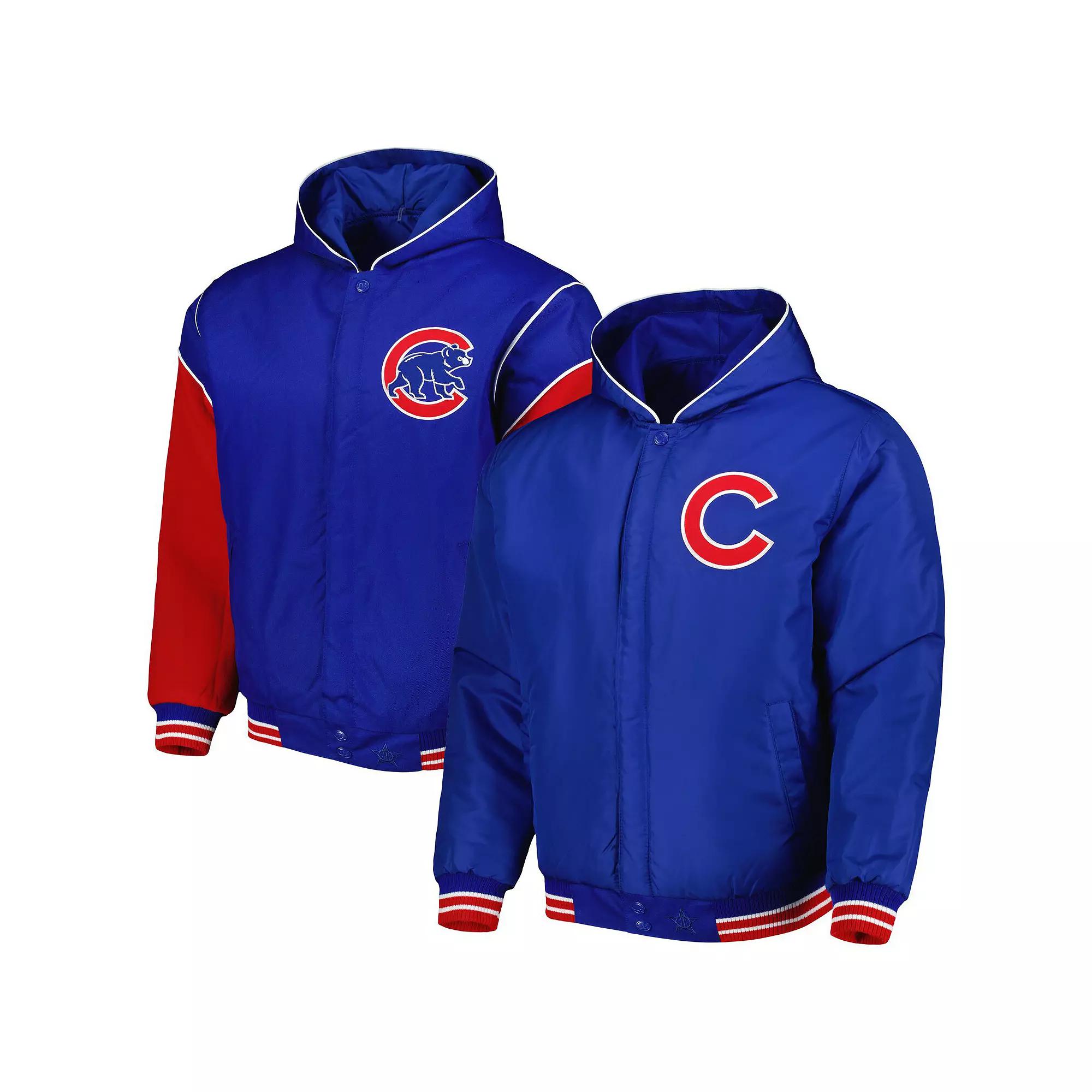 Men's JH Design Royal Chicago Cubs Reversible Fleece Full-Snap Hoodie Jacket,  Product Image