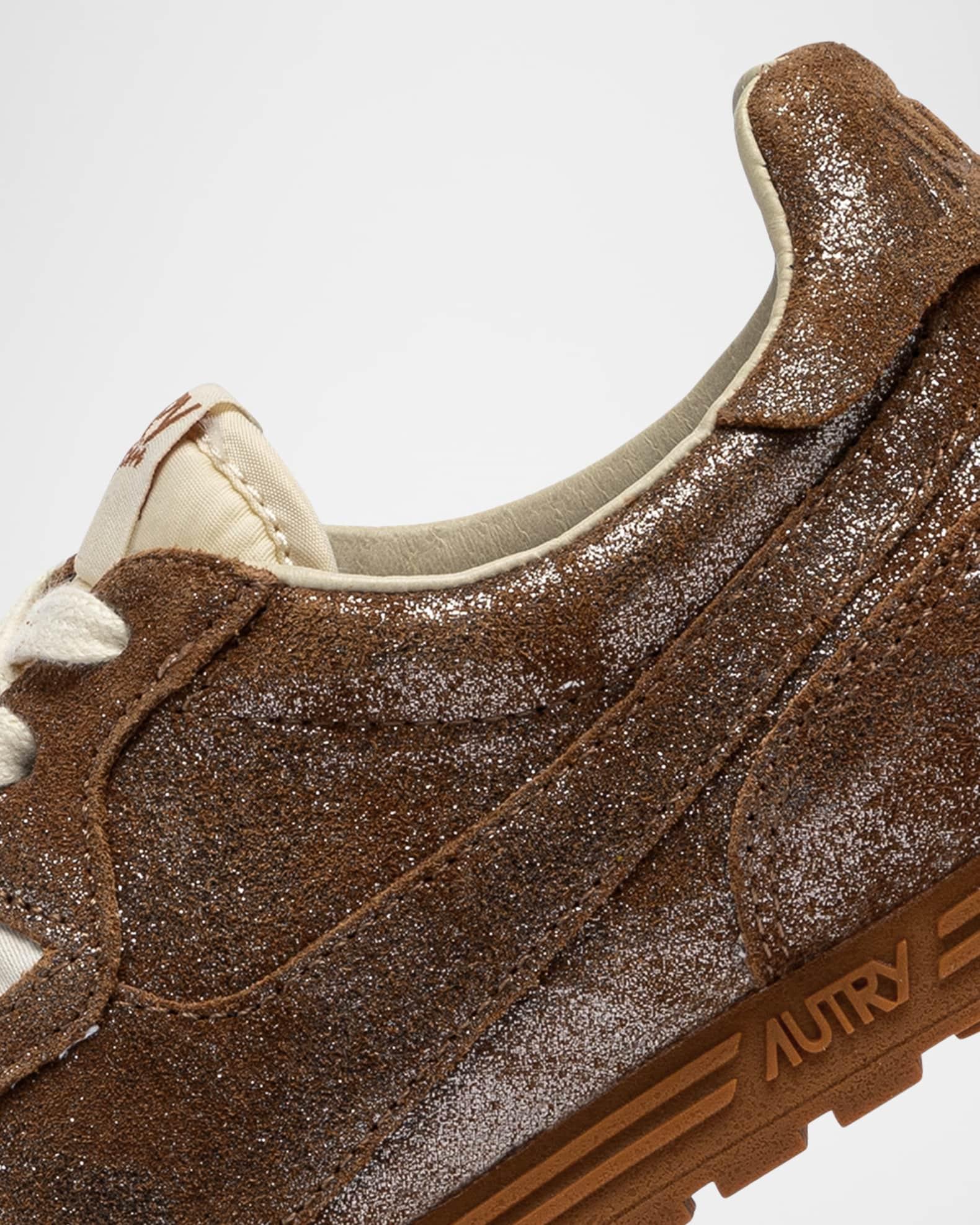 Windspin Retro Metallic Suede Runner Sneakers Product Image