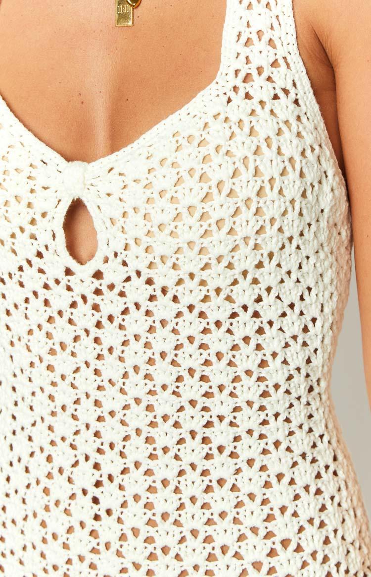 Raylee White Crochet Mini Dress Product Image