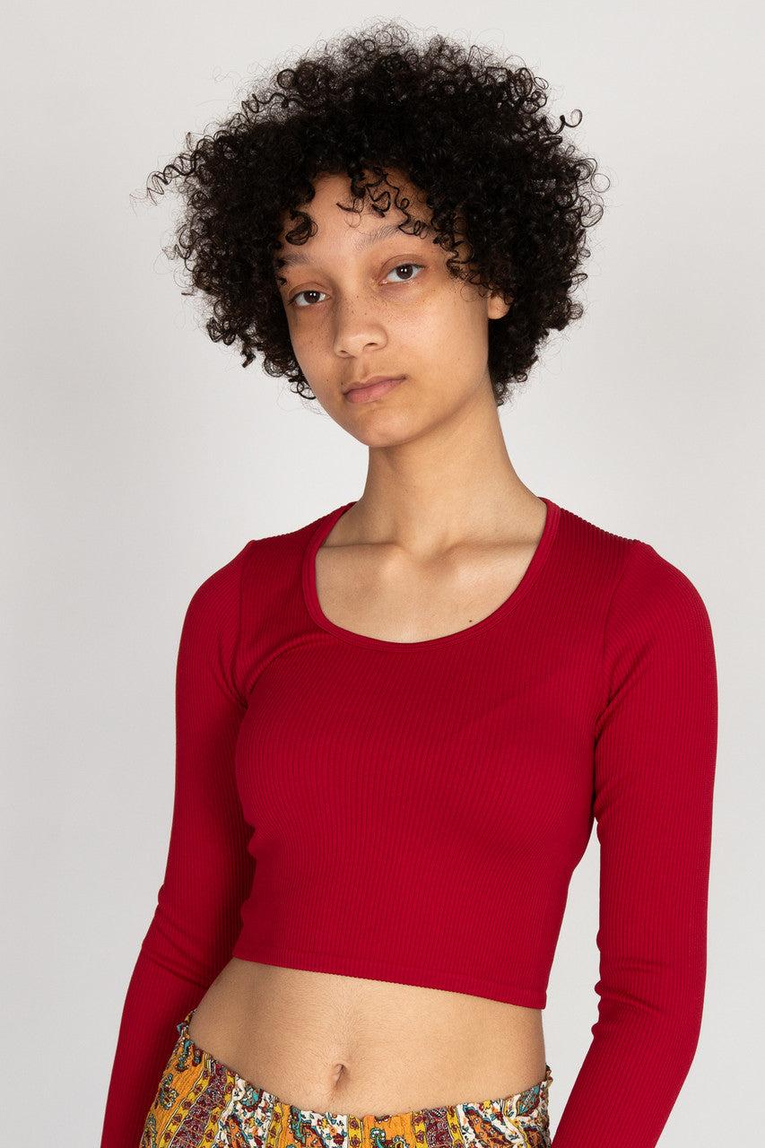 Seamless Long Sleeve Scoop Neck Shirt Product Image