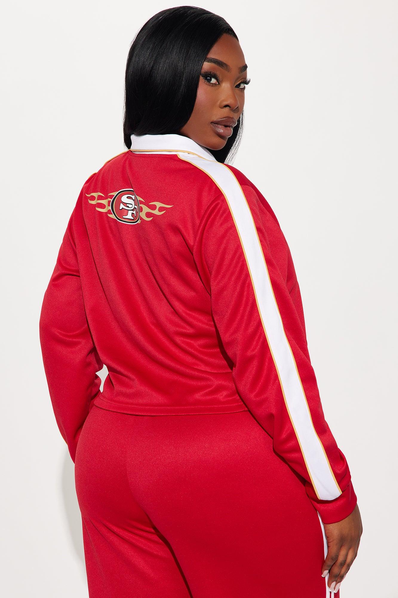 49ers Nation Zip Up Track Jacket - Red Female Product Image