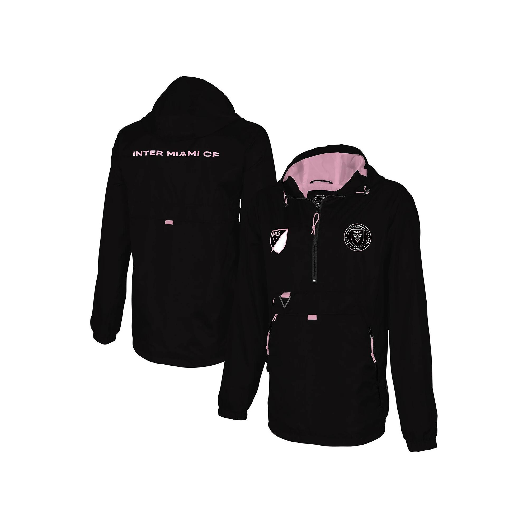 Men's Stadium Essentials Black Inter Miami CF Compete Quarter-Zip Hoodie Jacket, Size: XL, Mls Black Product Image