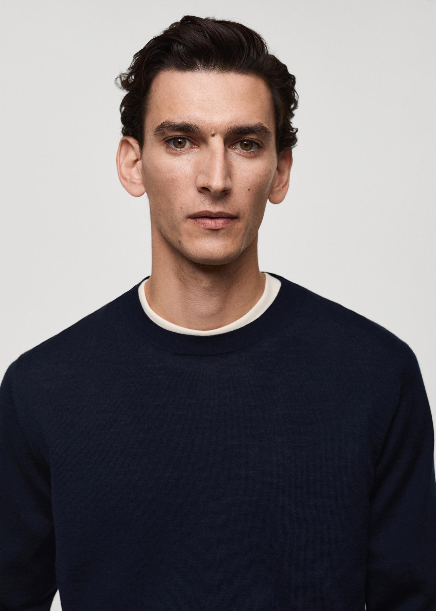 100% merino wool sweater - Men | MANGO USA Product Image
