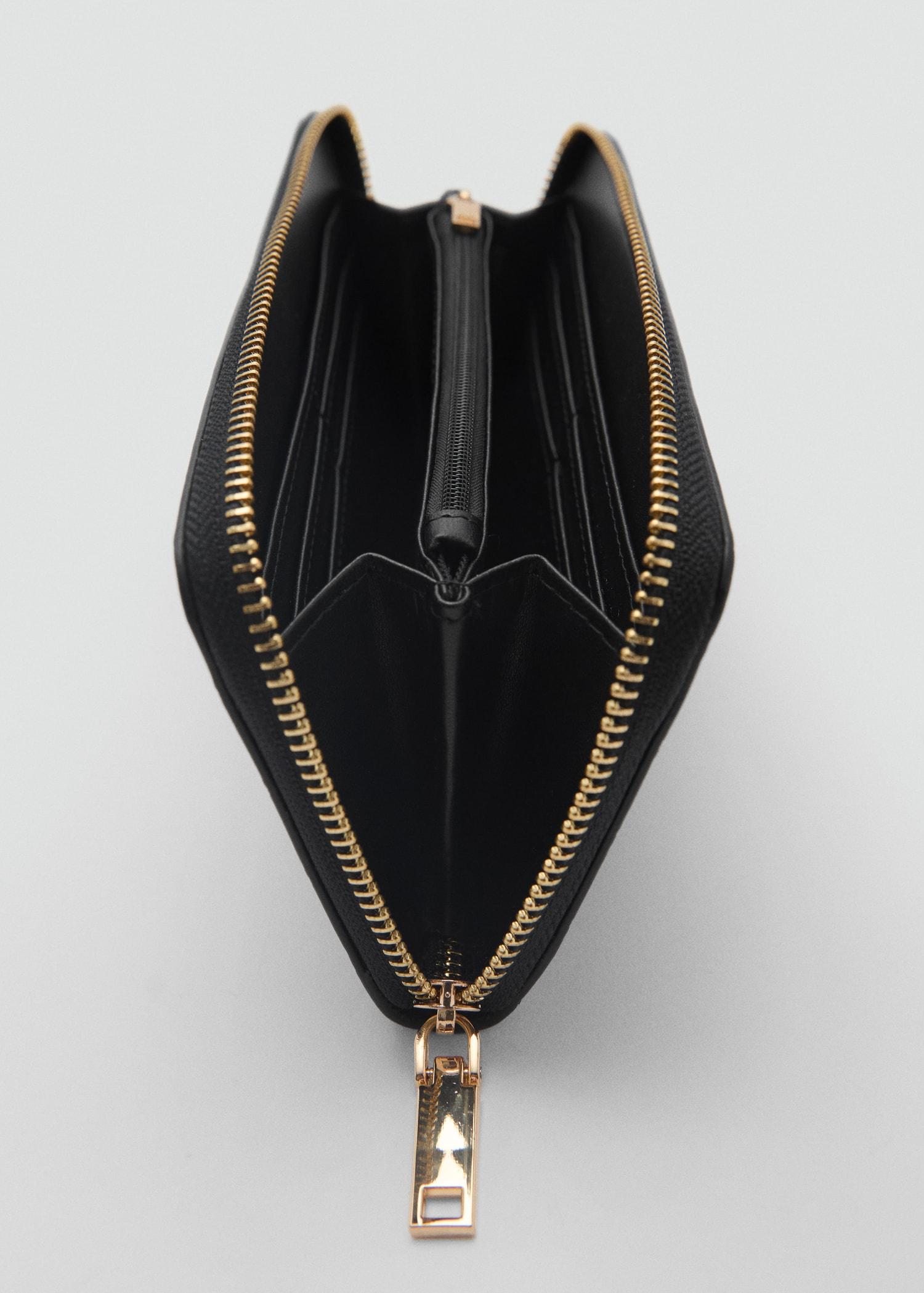 Croc-effect wallet - Women | MANGO USA Product Image