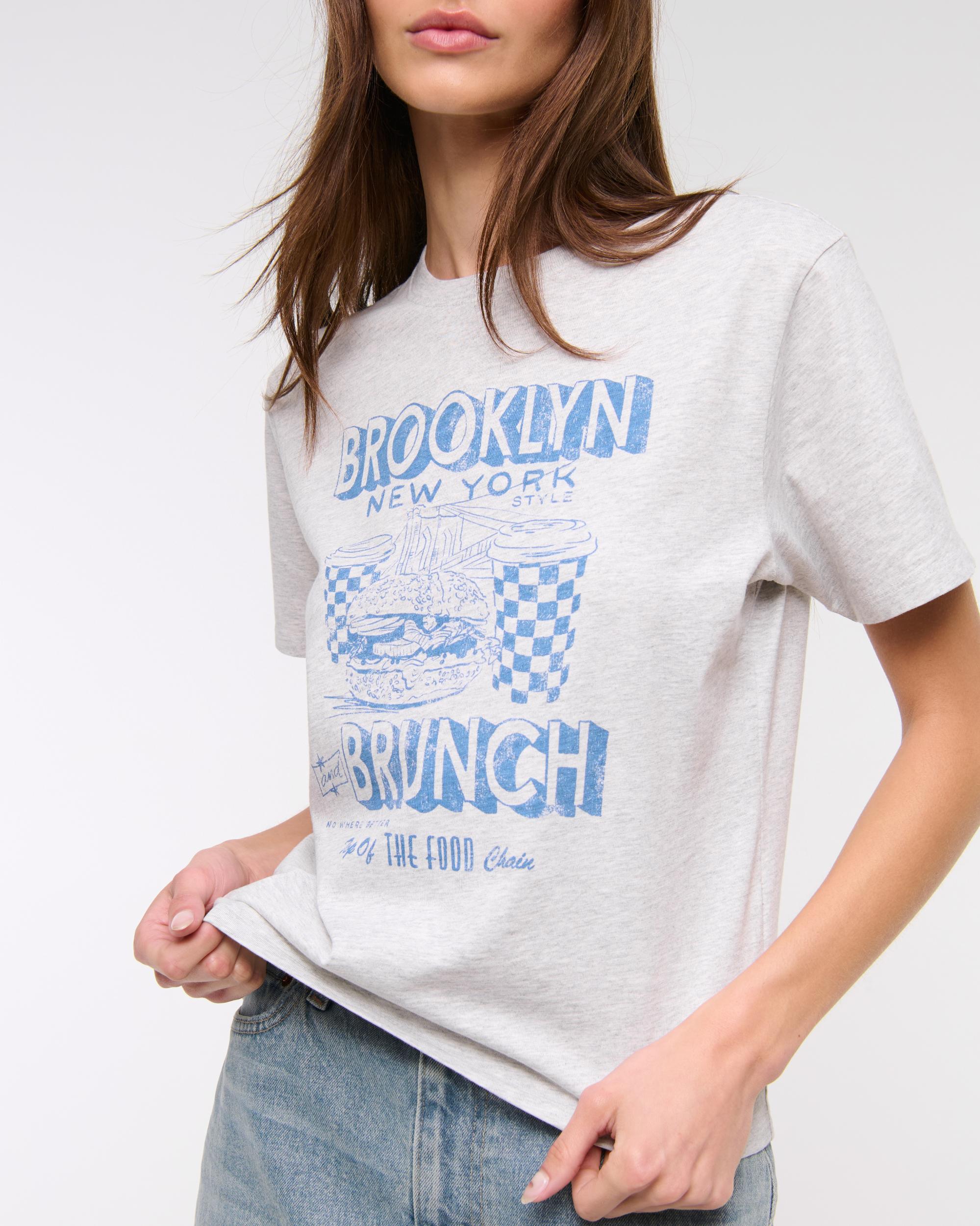 Short-Sleeve Brooklyn Brunch Graphic Relaxed Tee Product Image