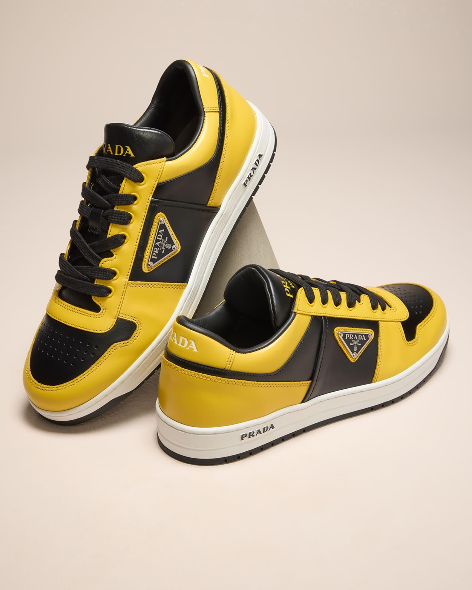 Men's Downtown Logo Leather Low-Top Sneakers  Product Image