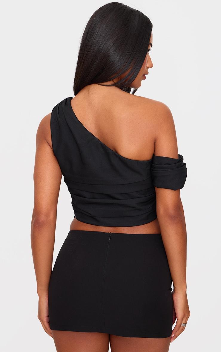 Black Woven Drape Corset Product Image