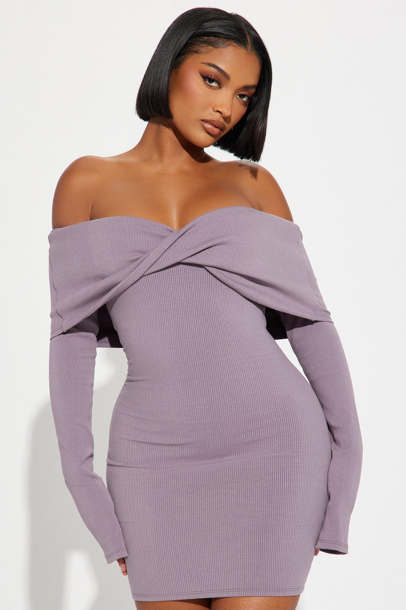 Vivianna Snatched Mini Dress - Bark Brown Product Image