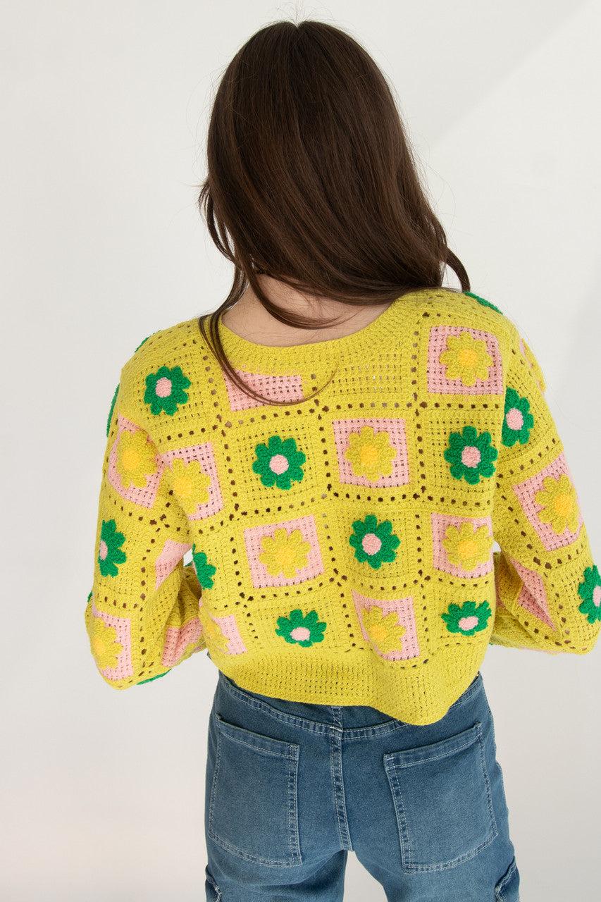 Flower Crochet Cardigan Product Image