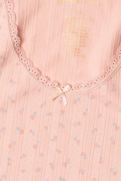 Pointelle Lace Bow Tee Product Image