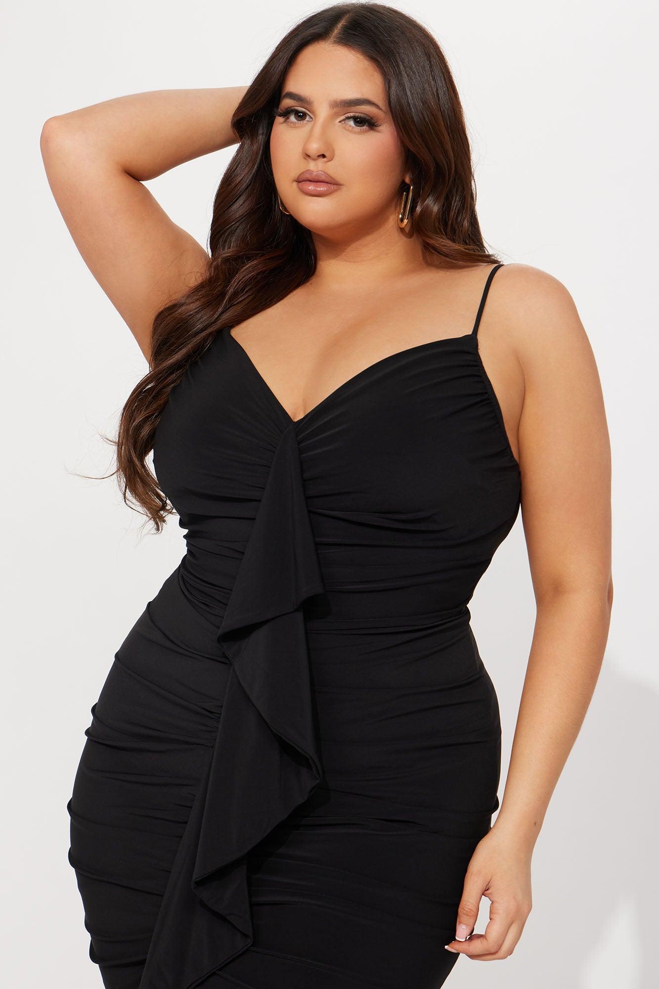 Gloria Midi Dress - Black Product Image