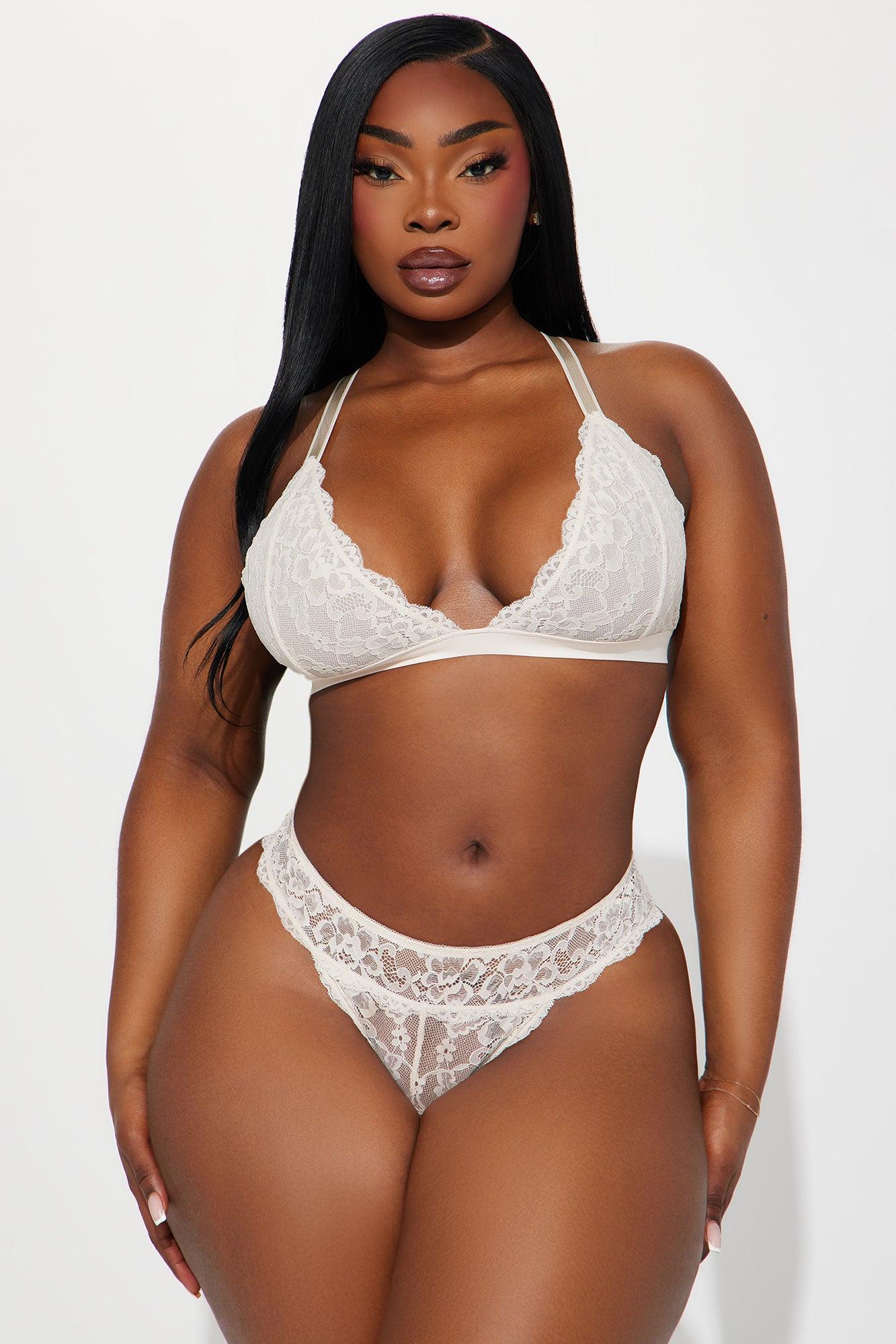 Nova Lace Triangle Bralette - Ivory Product Image