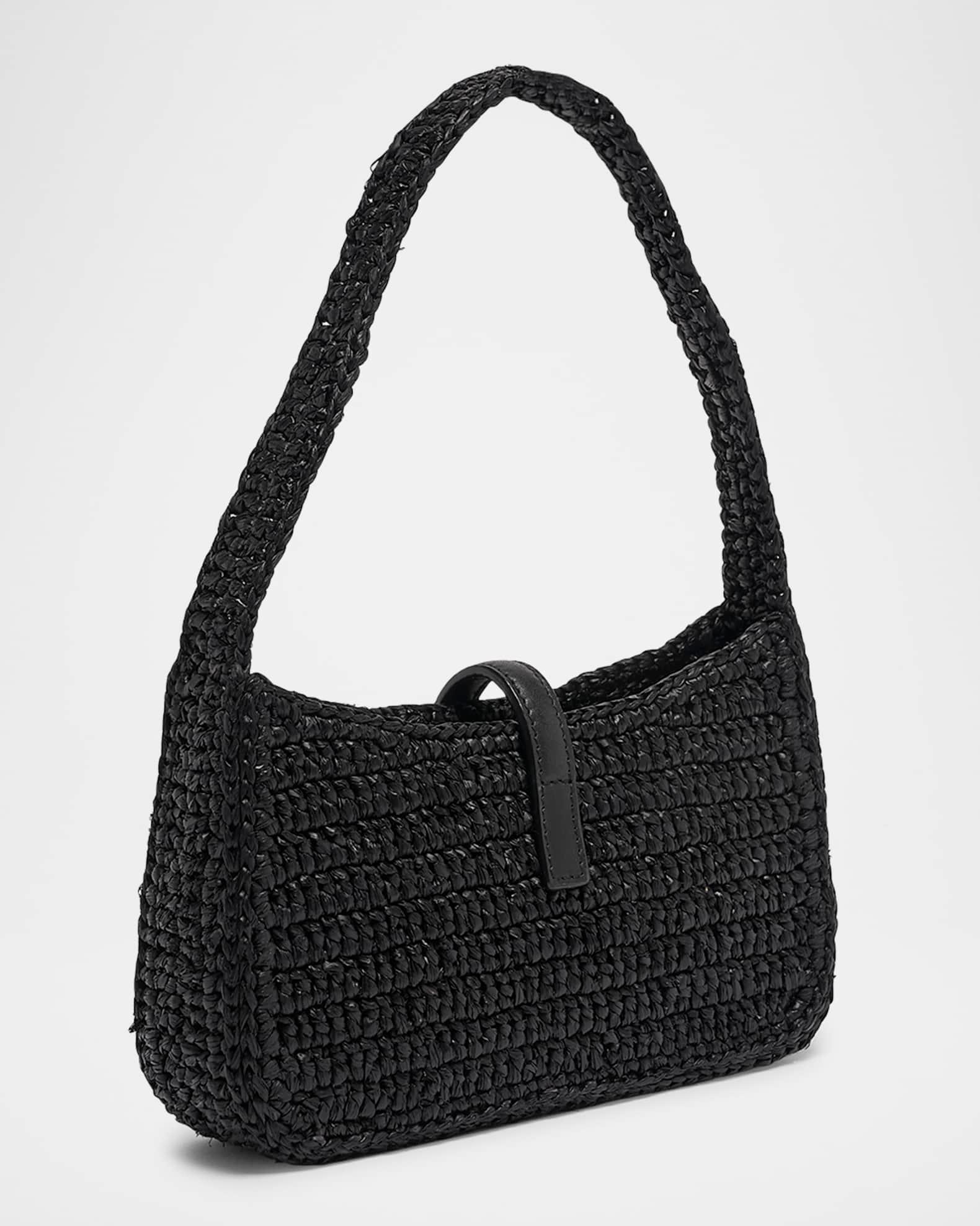 Le 5 A 7 Mini YSL Shoulder Bag in Raffia   Product Image