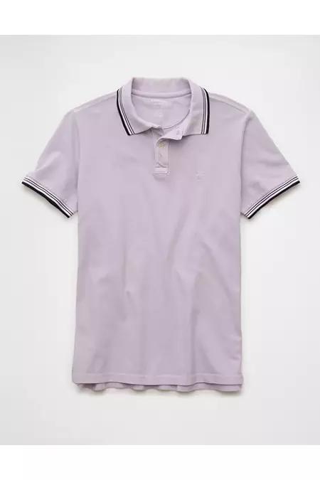 AE Lived-In Stretch Pique Slim Fit Tipped Polo Shirt Men's Product Image