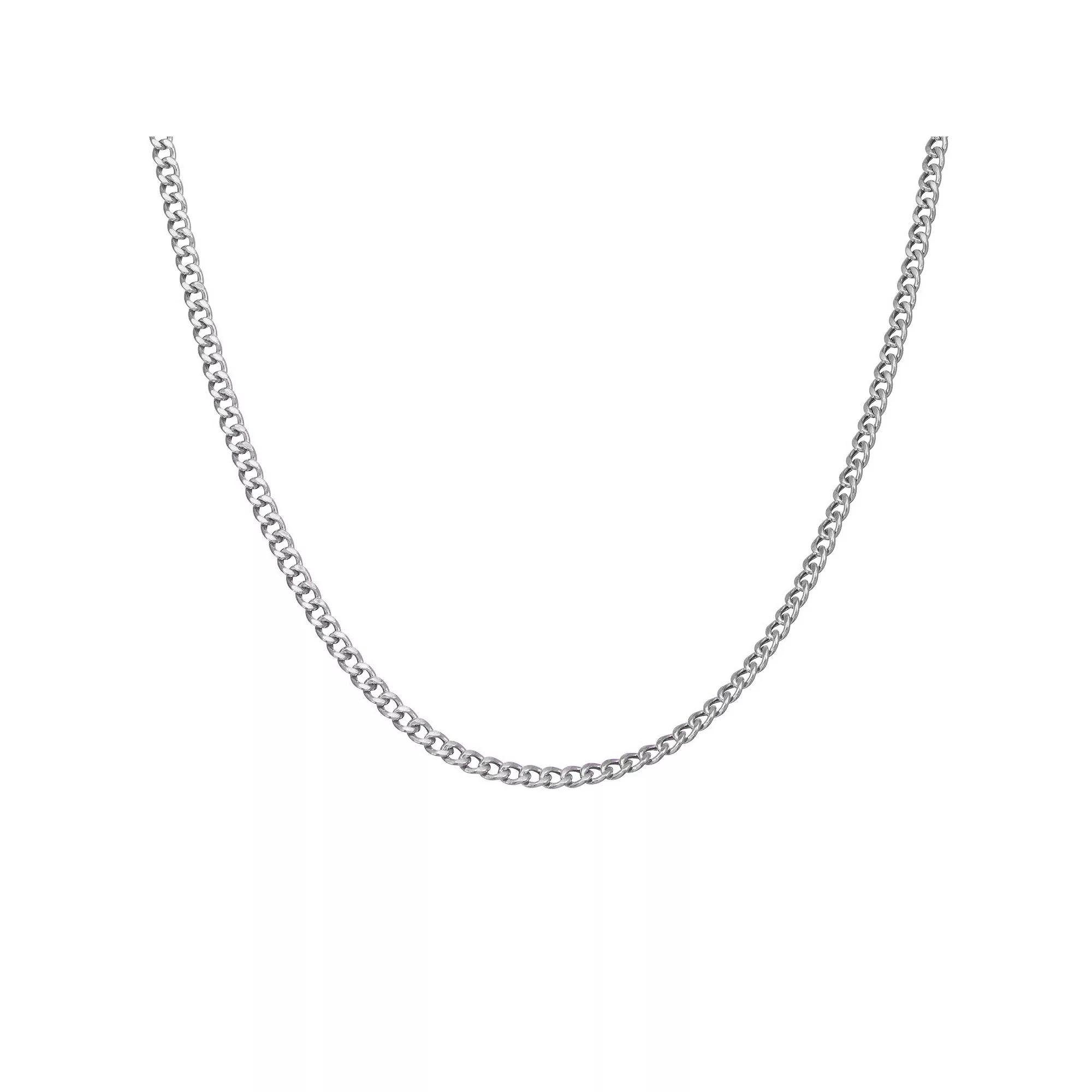 Giorgio di Vicenza Sterling Silver Italian Curb Chain Necklace, Women's, Size: 24" Product Image