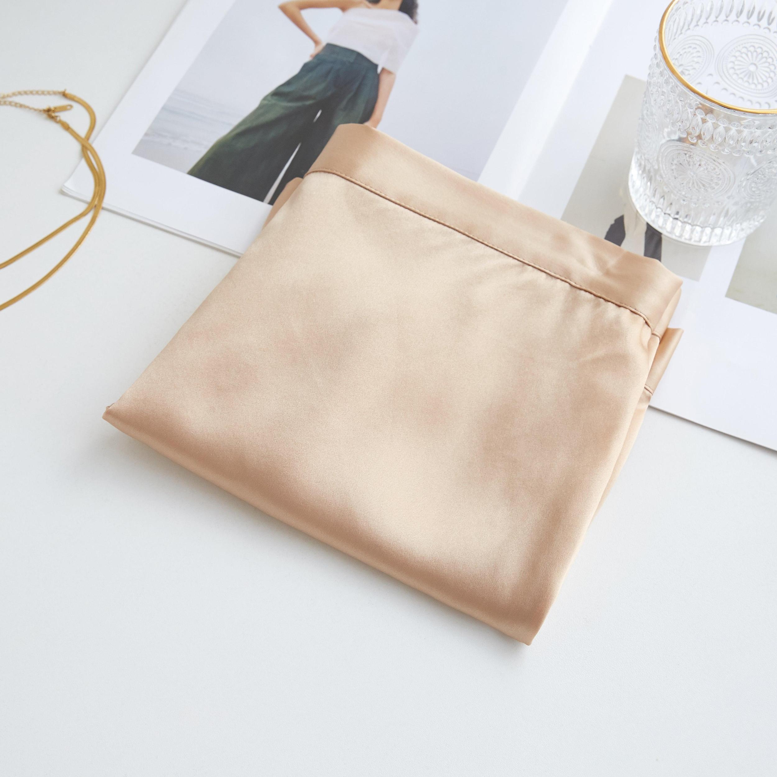 Champagne Pure Mulberry Silk Shorts | High-Waisted | 19 Momme | Soar Collection Product Image