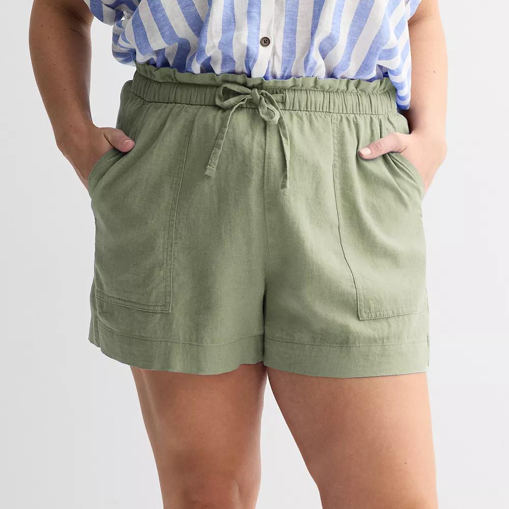 Plus Size Sonoma Goods For Life® Femme Shorts, Women's, Size: 3XL, Madri Green Product Image