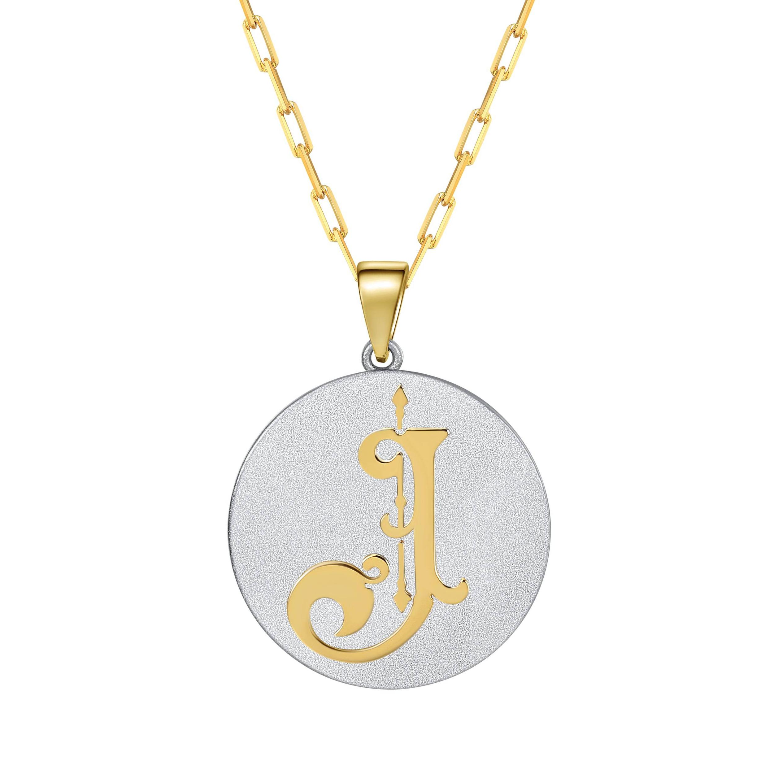 Saints & Saviors Fancy Initial Pendant Necklace A-Z Product Image