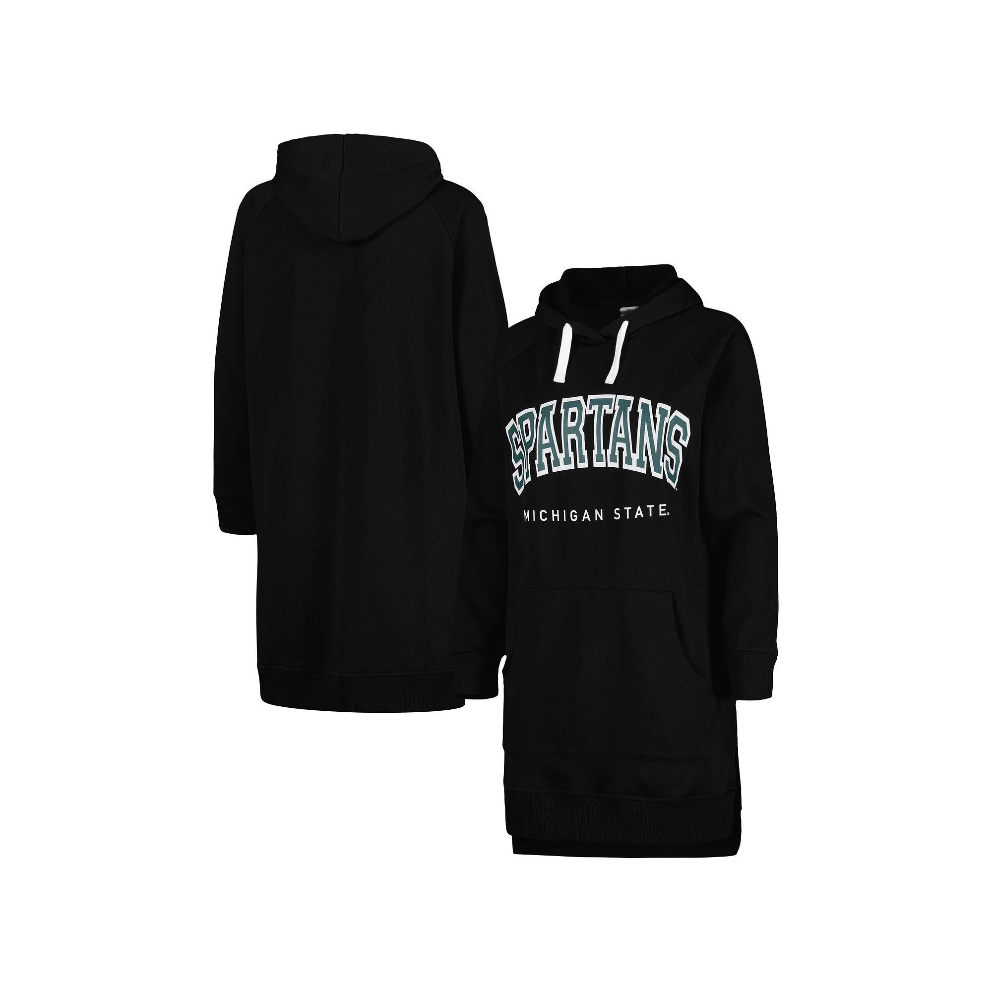 Women's Gameday Couture Black Michigan State Spartans Take a Knee Raglan Hooded Sweatshirt Dress,  Product Image