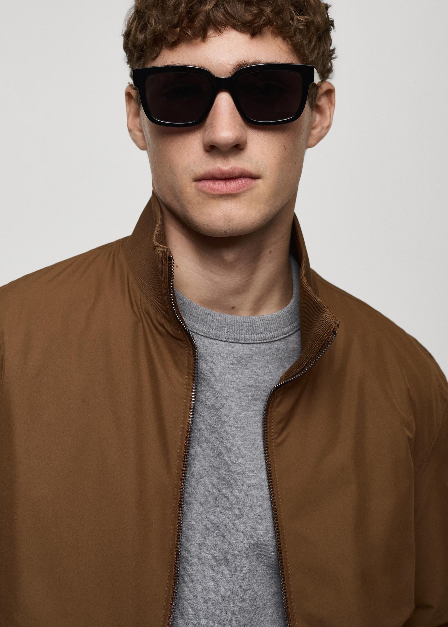 Water-repellent quilted bomber jacket - Men | MANGO USA Product Image