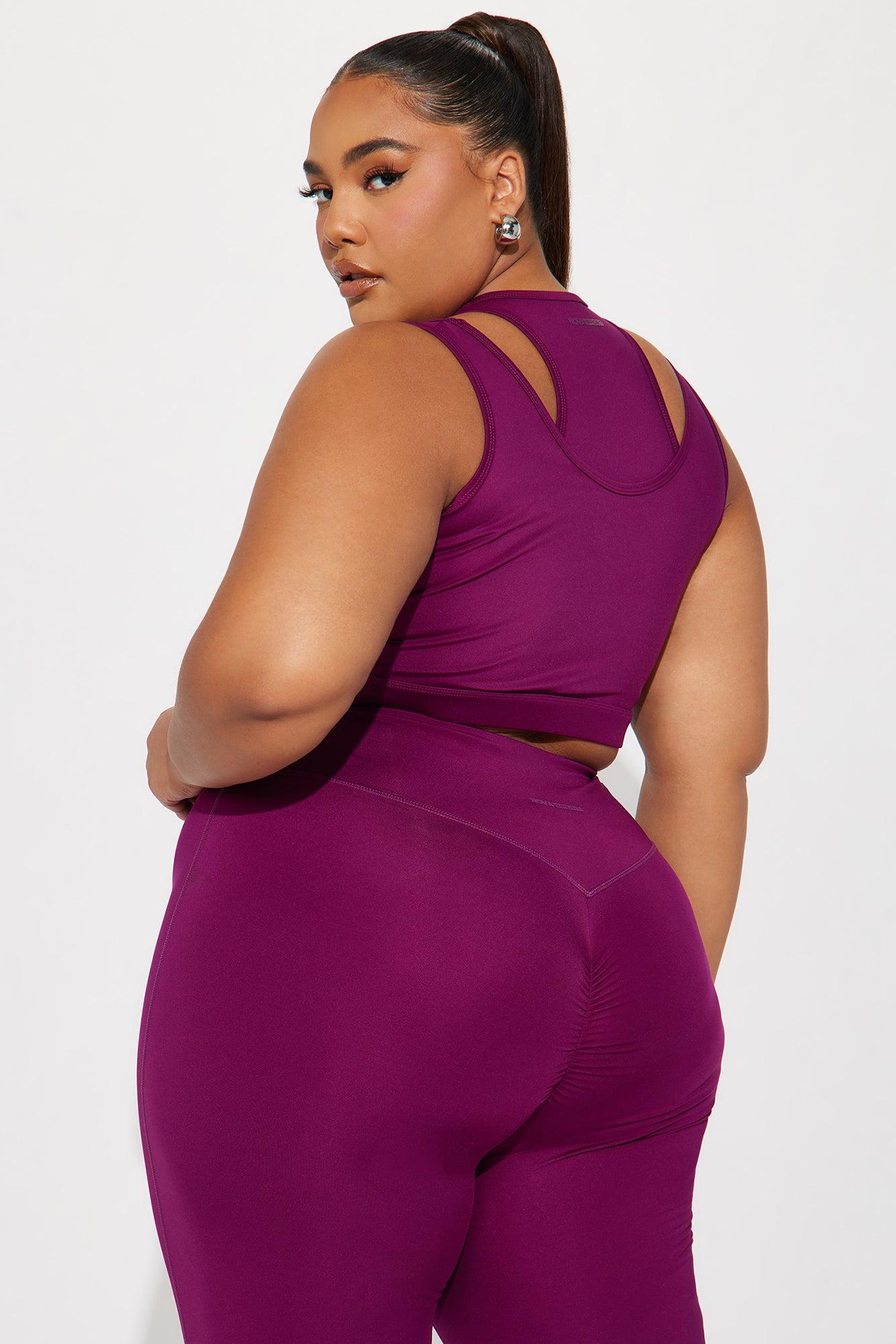 Pedal Pusher Elevate Sports Bra - Plum Product Image