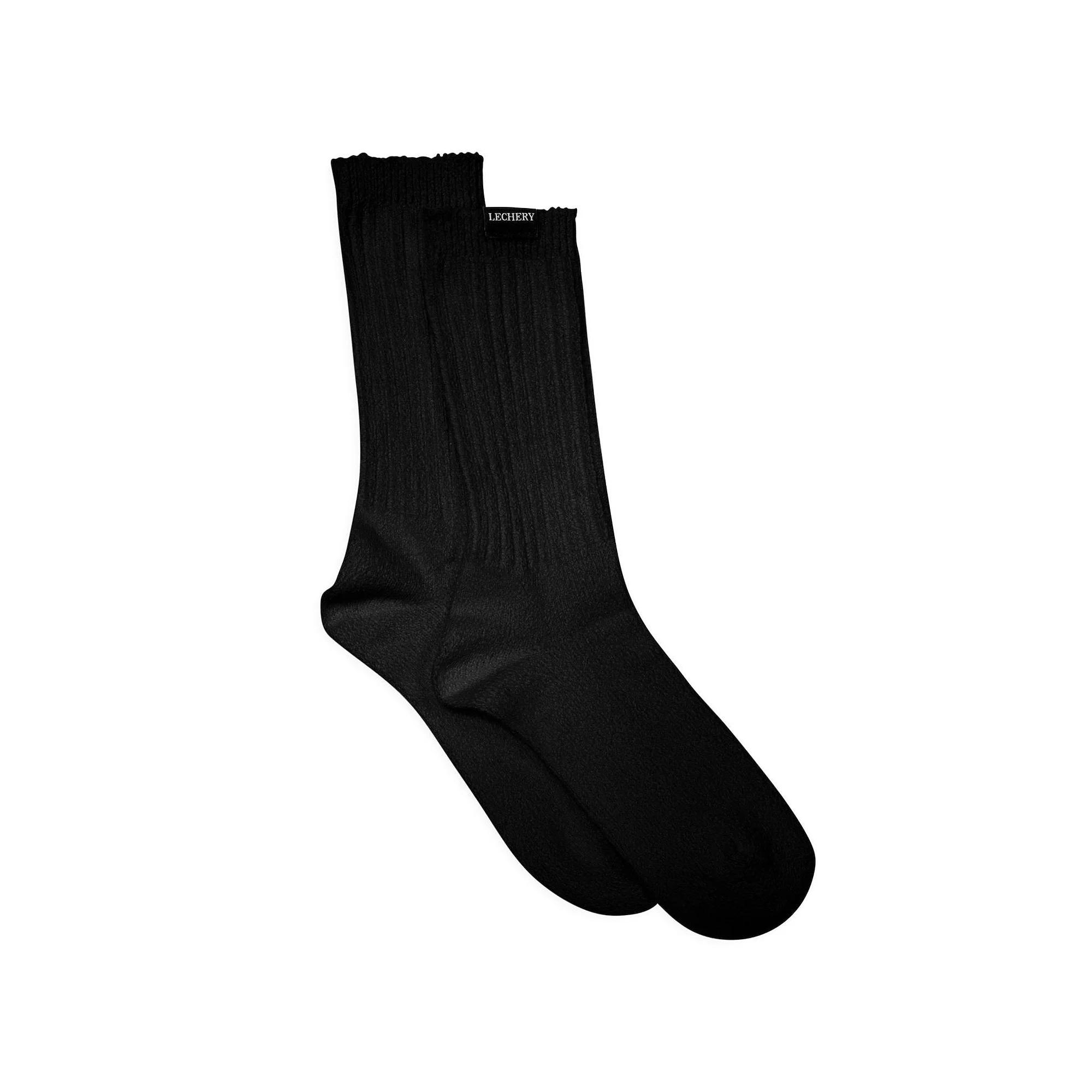 Unisex LECHERY® Plush Lush Trouser Socks, Women's, Black Product Image