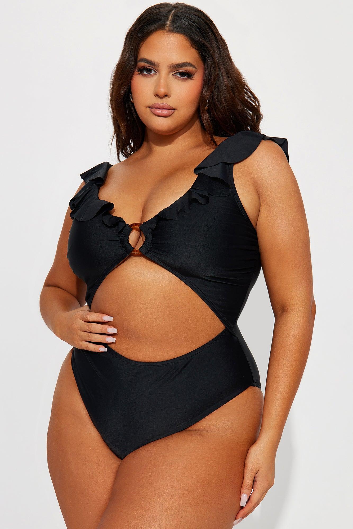 Katherine Cut Out 1 Piece Swimsuit - Black Product Image