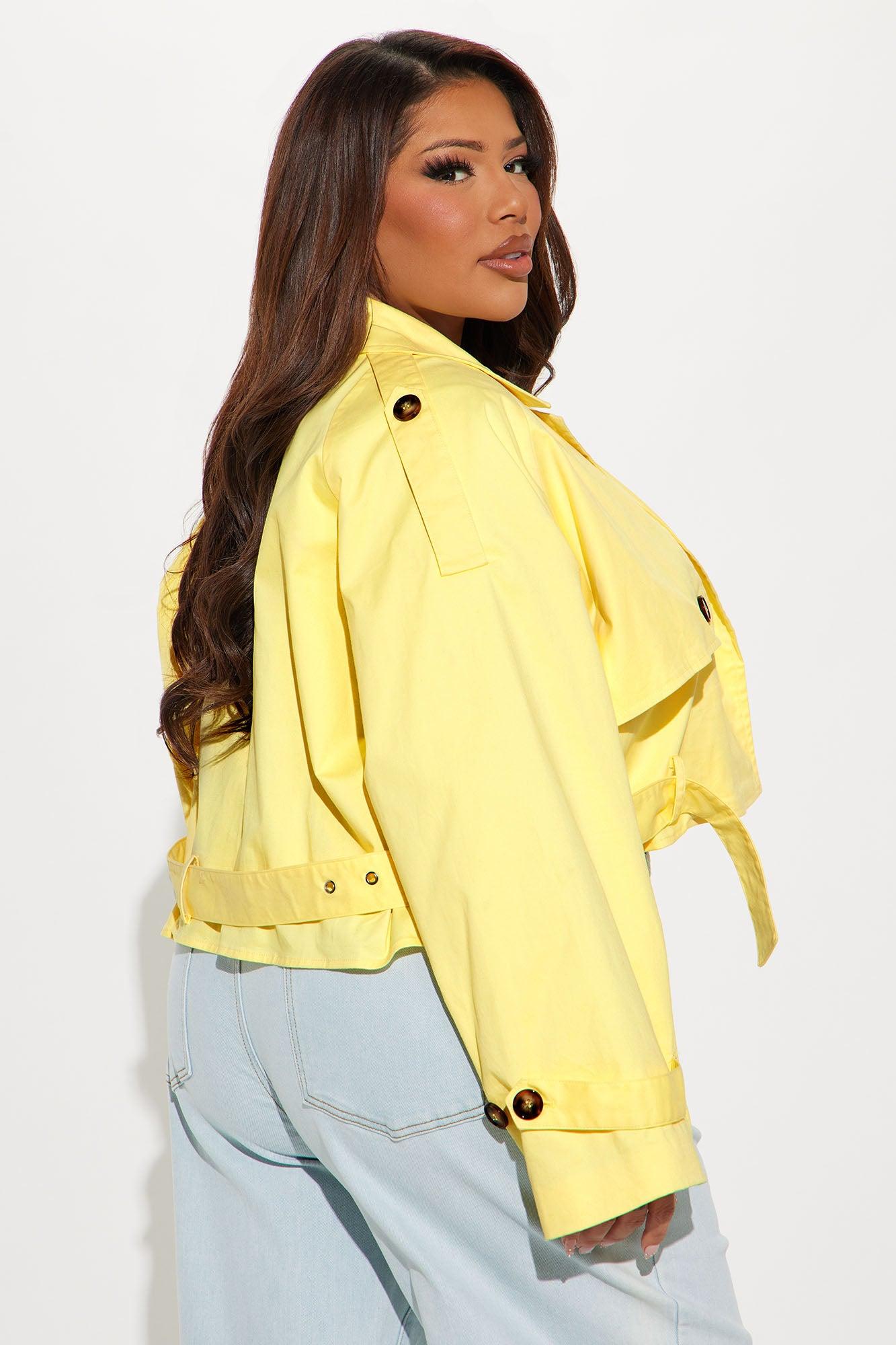 Leona Cropped Trench - Yellow Product Image