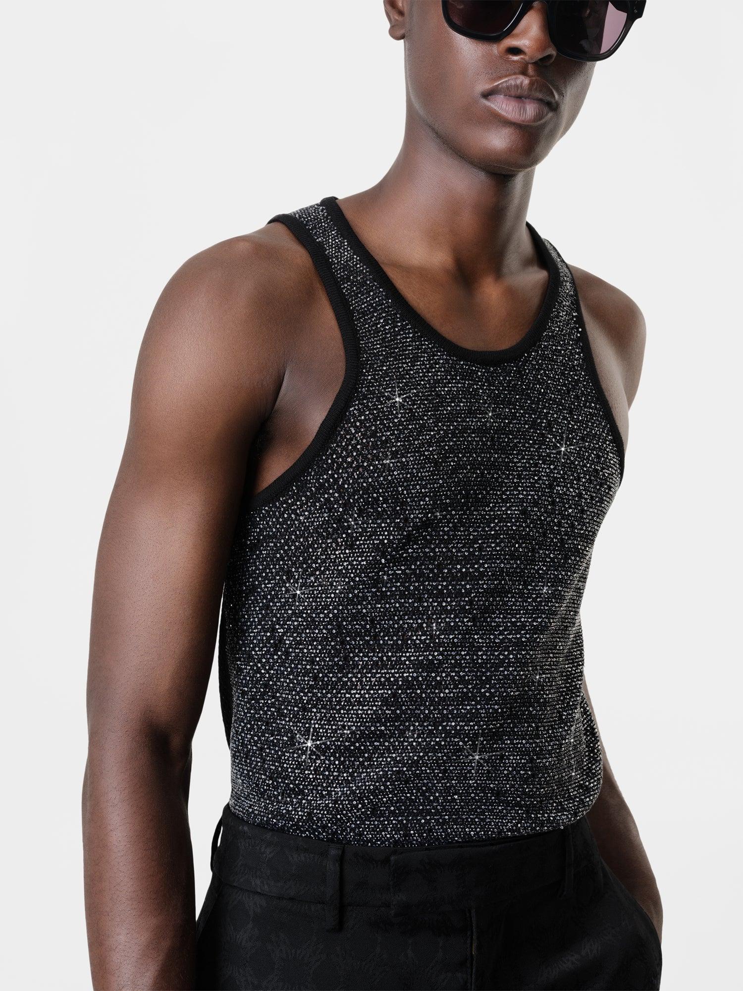 CRYSTAL TANK TOP - Black Product Image