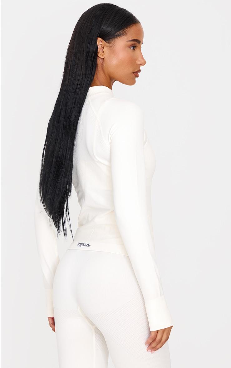 Butter Yellow Seamless Half Zip Gym Top Product Image