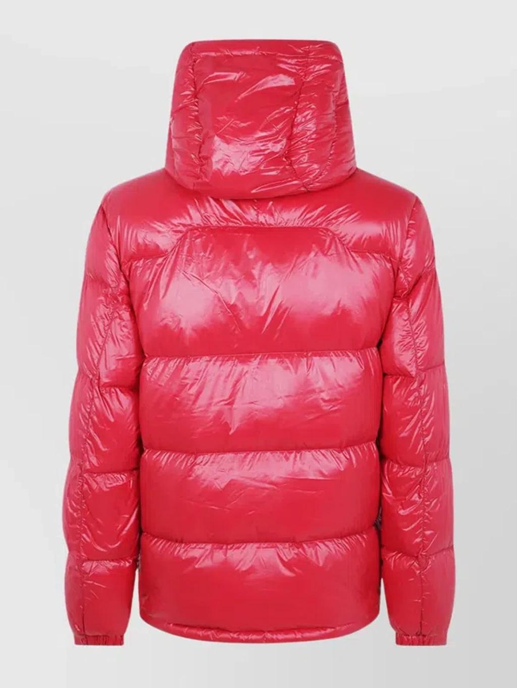 POLO RALPH LAUREN The Gorham Glossed Down Jacket With Detachable Hood In Red Product Image