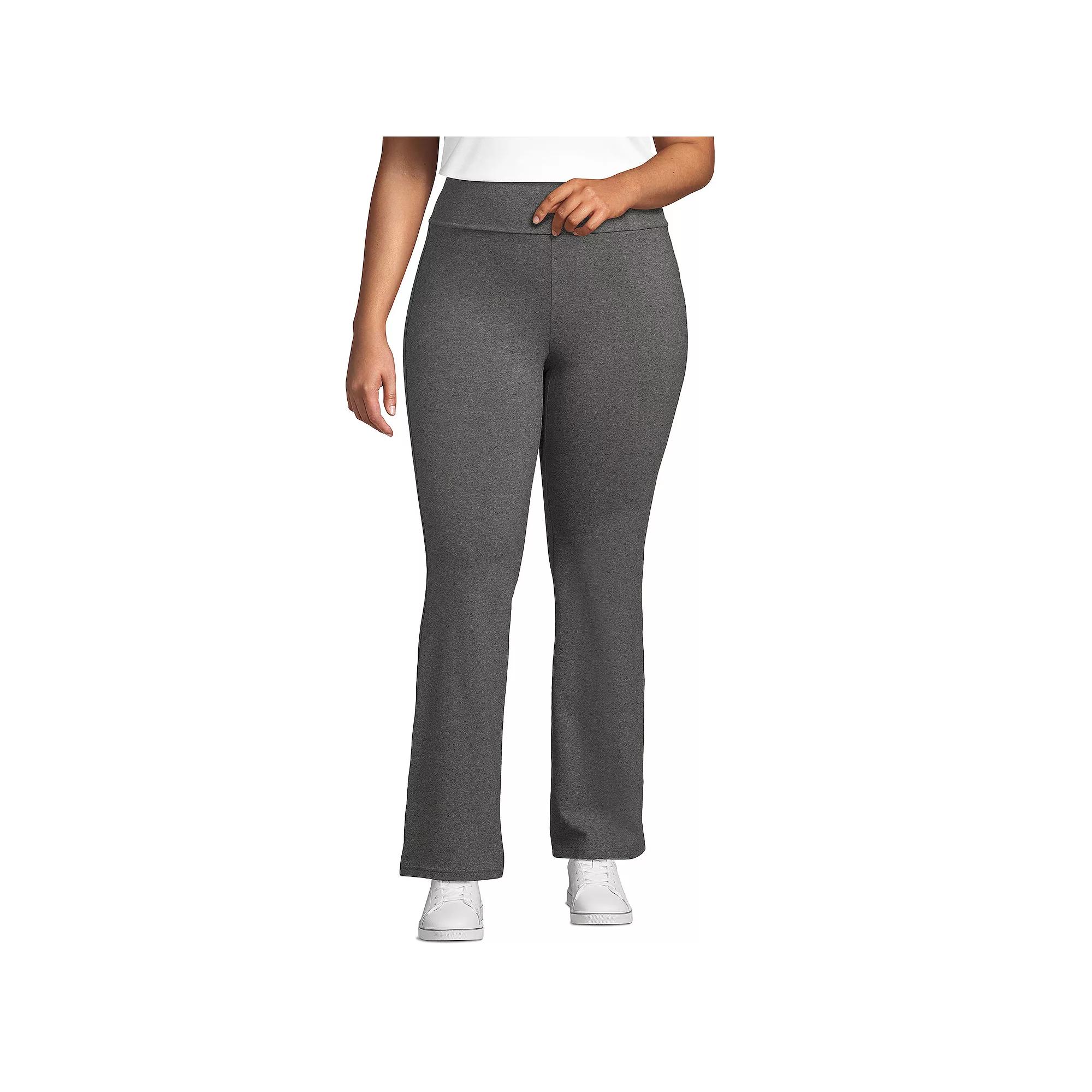 Plus Size Lands' End Starfish High-Rise Flare Pants, Women's, Size: 3XL, Grey Heather Product Image